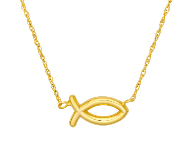 Ichthys "Jesus" Fish Pendant - Image 2