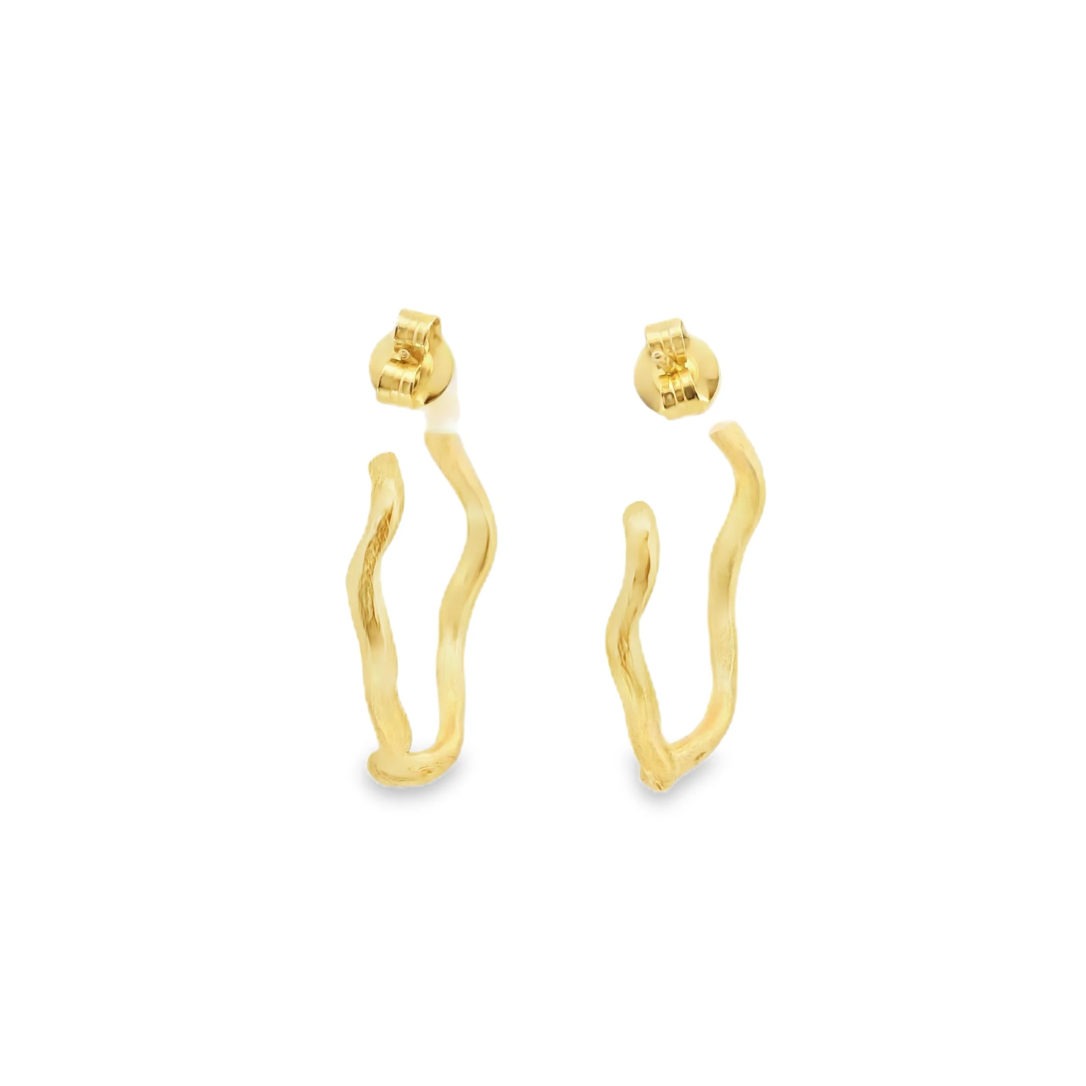 Jorge Revilla Vermeil Wavy Hoops - Image 3