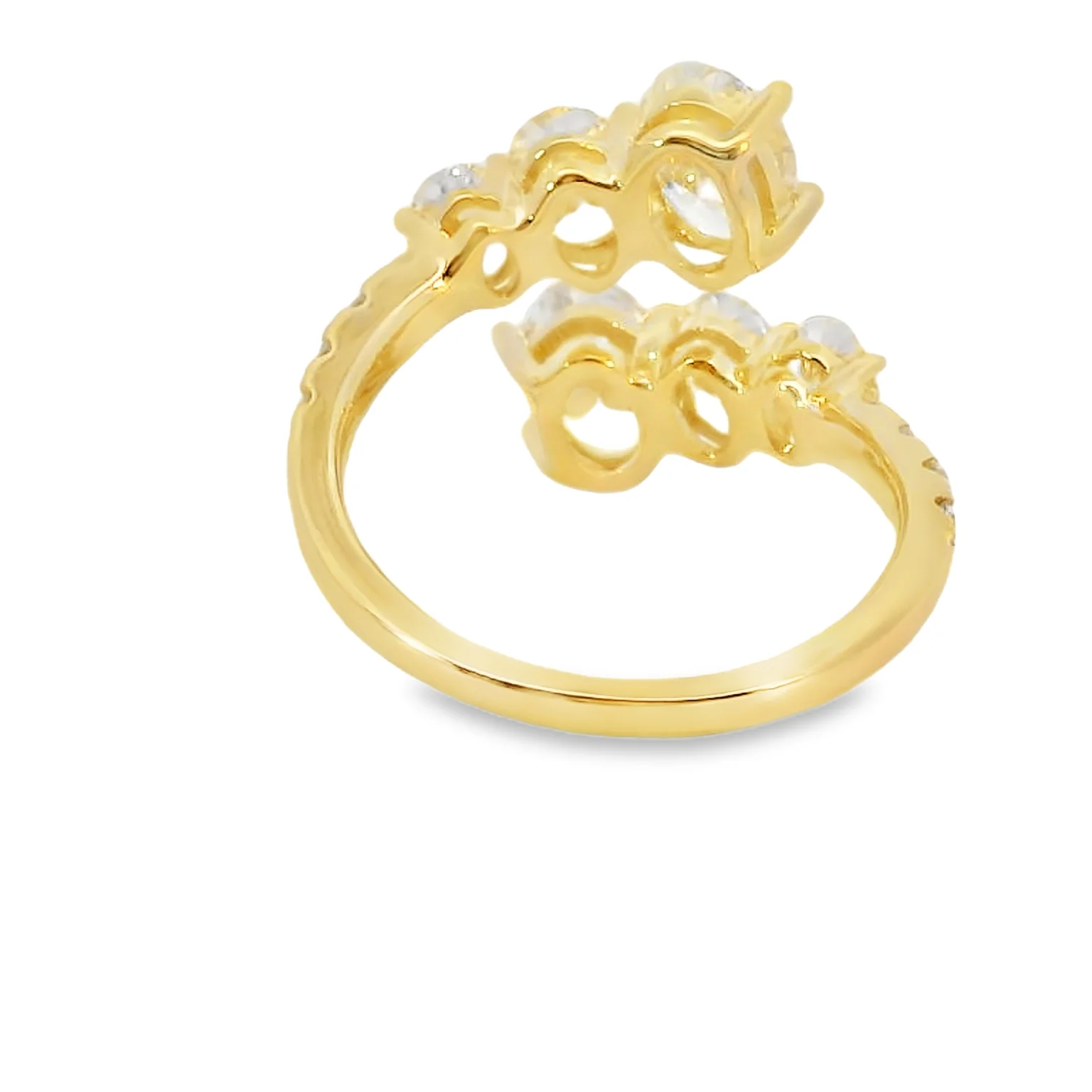 Lab Grown Diamond Graduated Bypass Band - Image 3