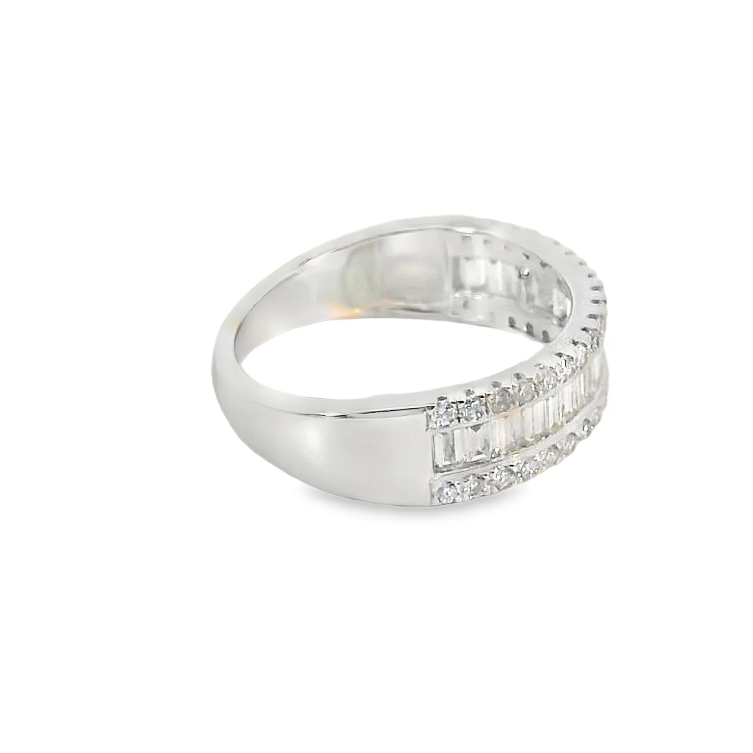 Lab Grown Diamond Three Row Band - Image 4