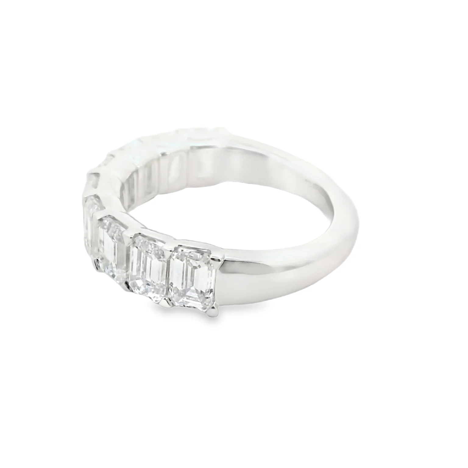 Lab Grown Emerald Cut Diamond Band - Image 2