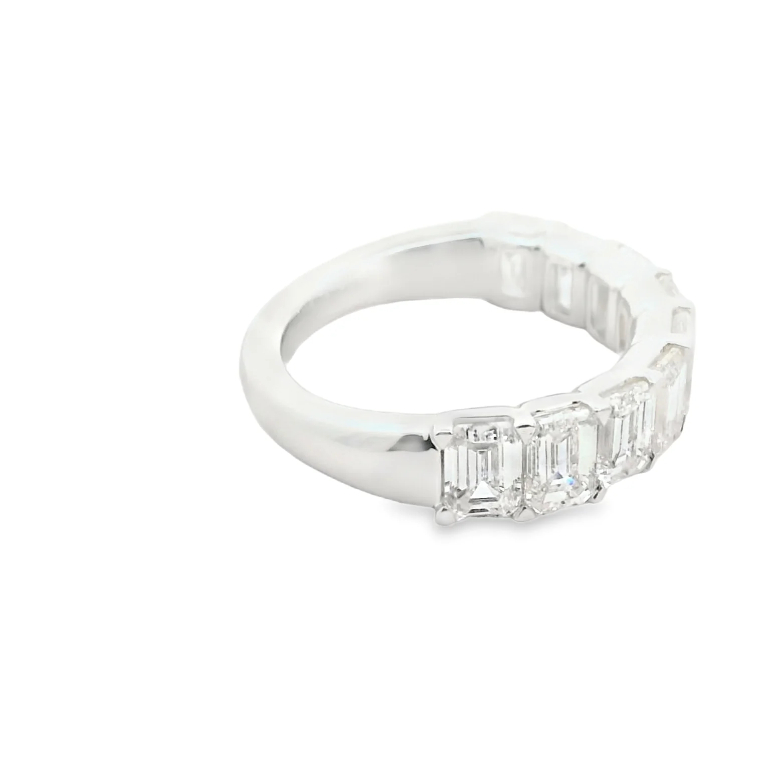 Lab Grown Emerald Cut Diamond Band - Image 4