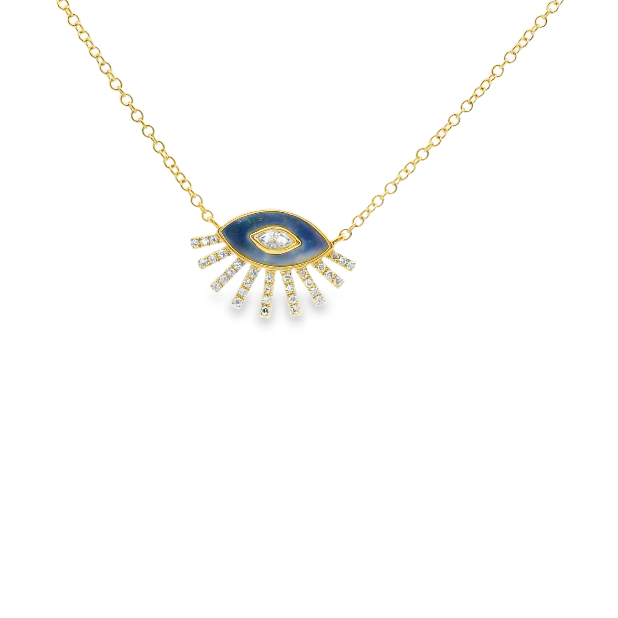 Lapis & Diamond Necklace - Image 2