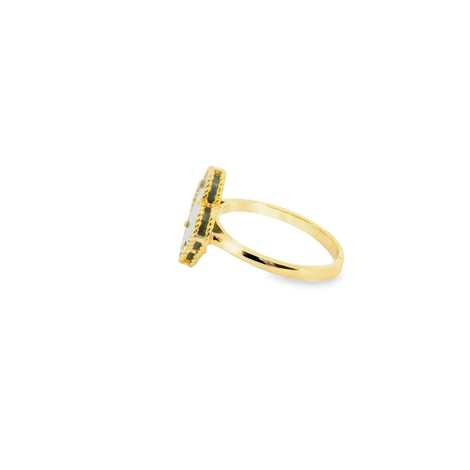 Malachite Clover Ring - Image 2