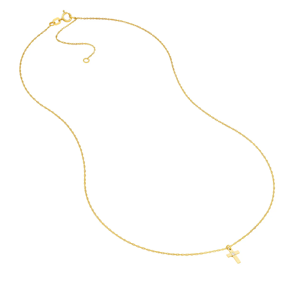 Mini Diamond Cross Necklace - Image 2