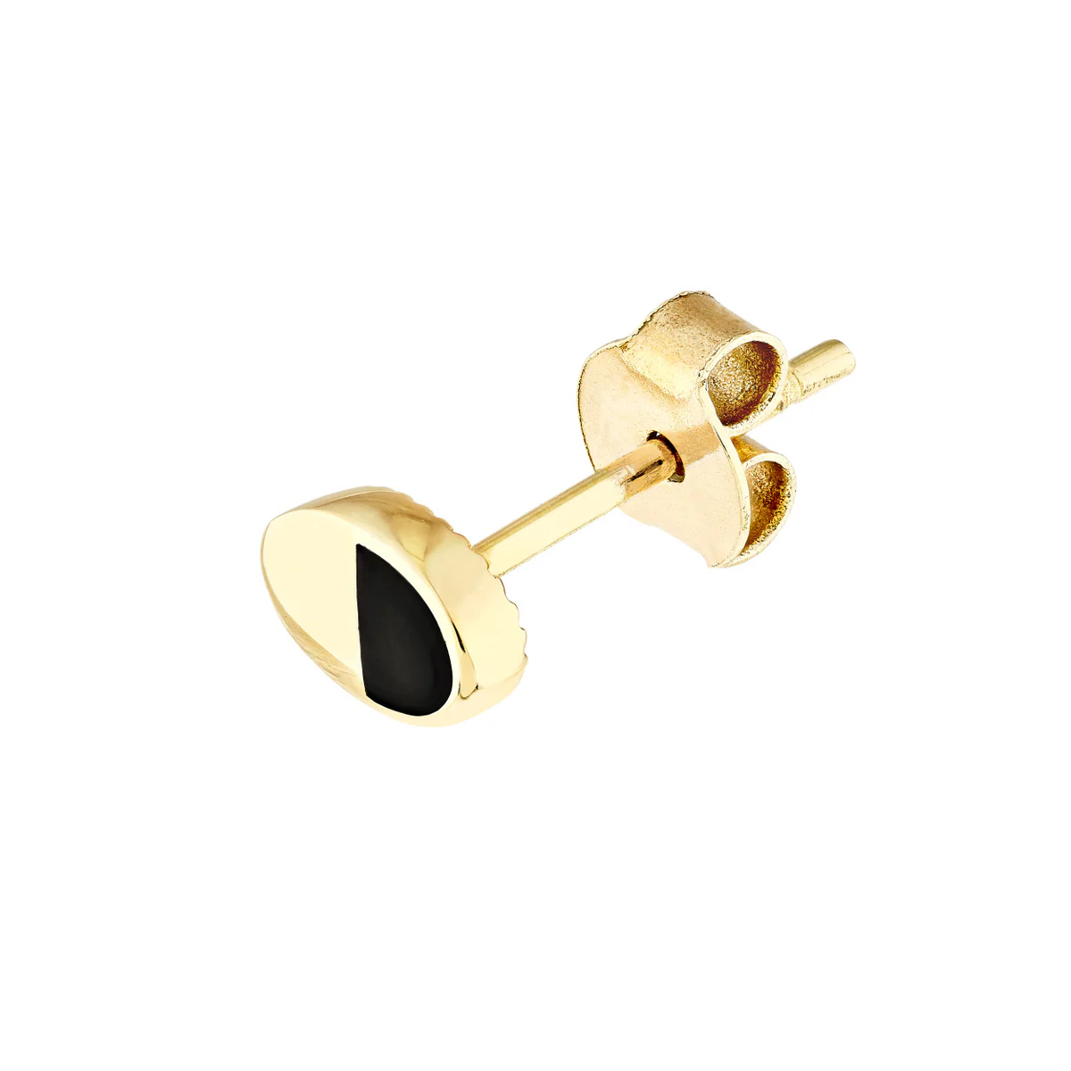 Mini Oval Studs with Black Enamel - Image 3