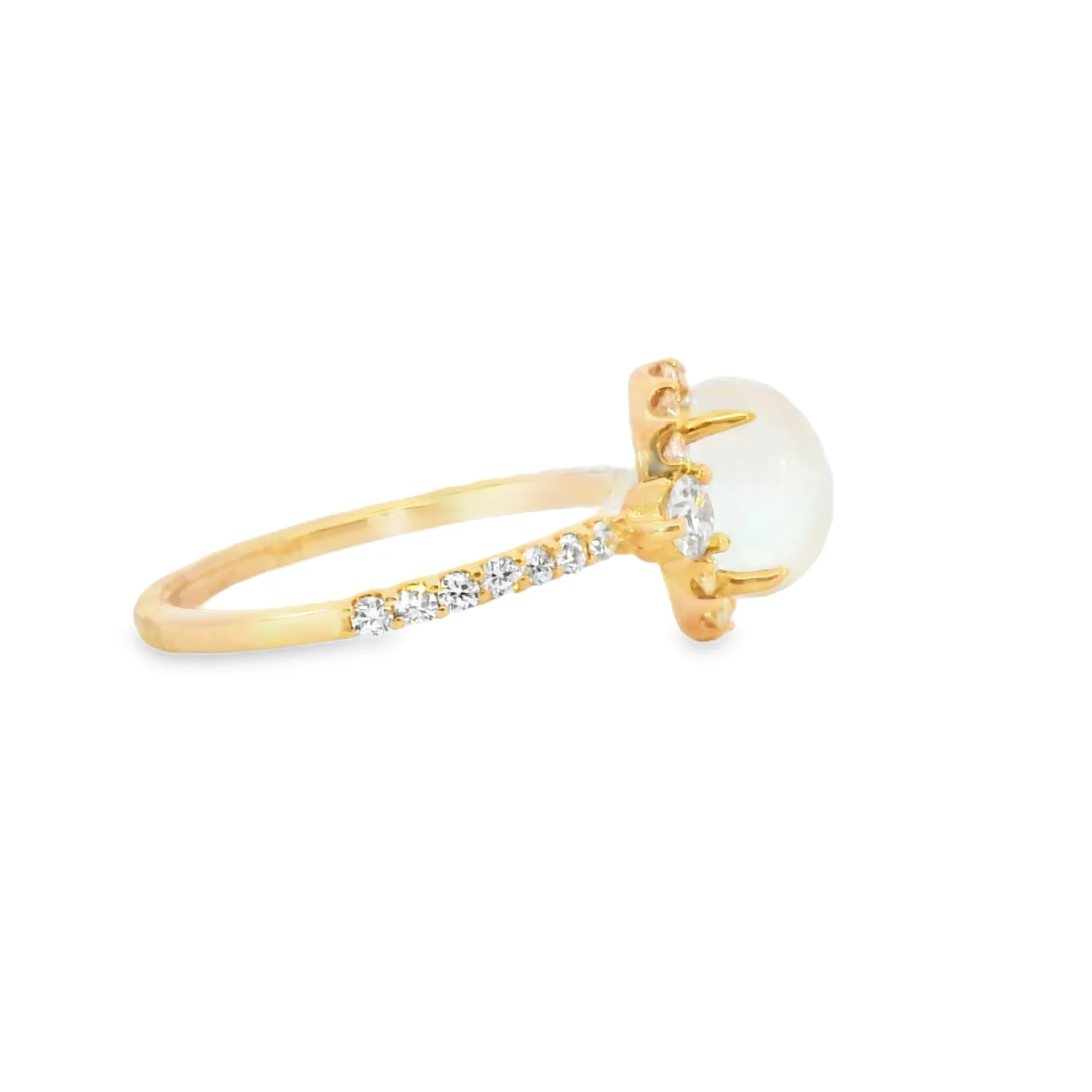 Moonstone and Diamond Ring - Image 4