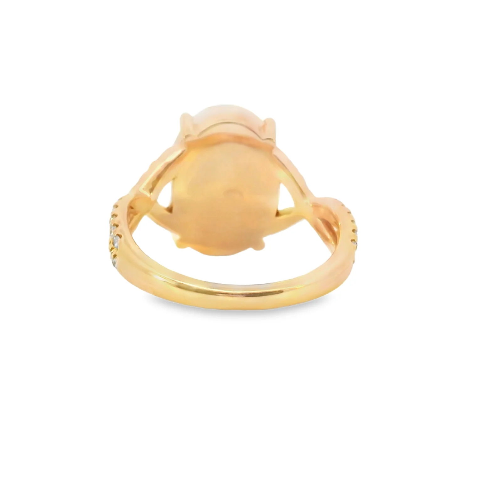 Moonstone and Diamond Twist Ring - Image 3