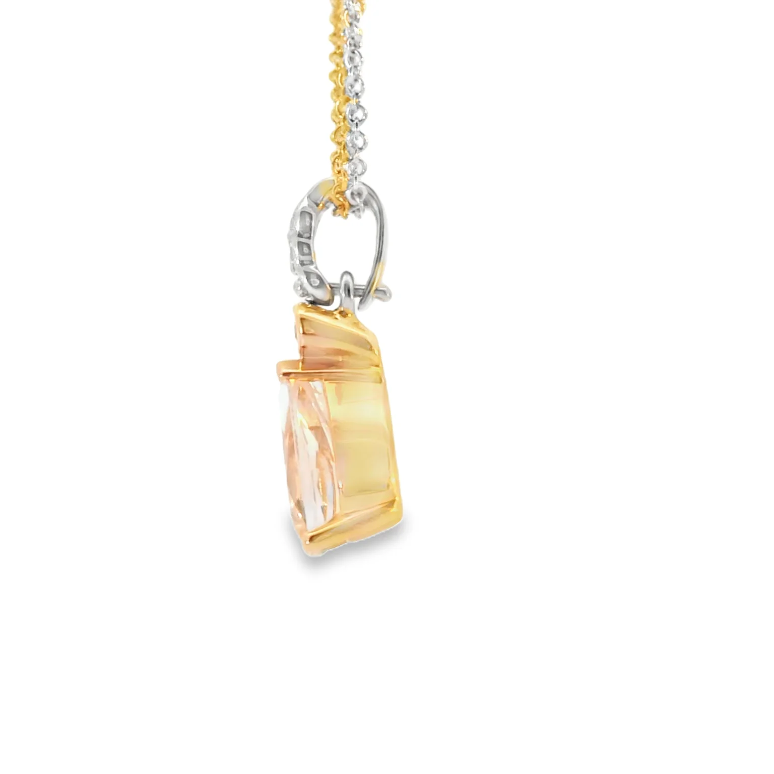 Morganite and Diamond Pendant - Image 2