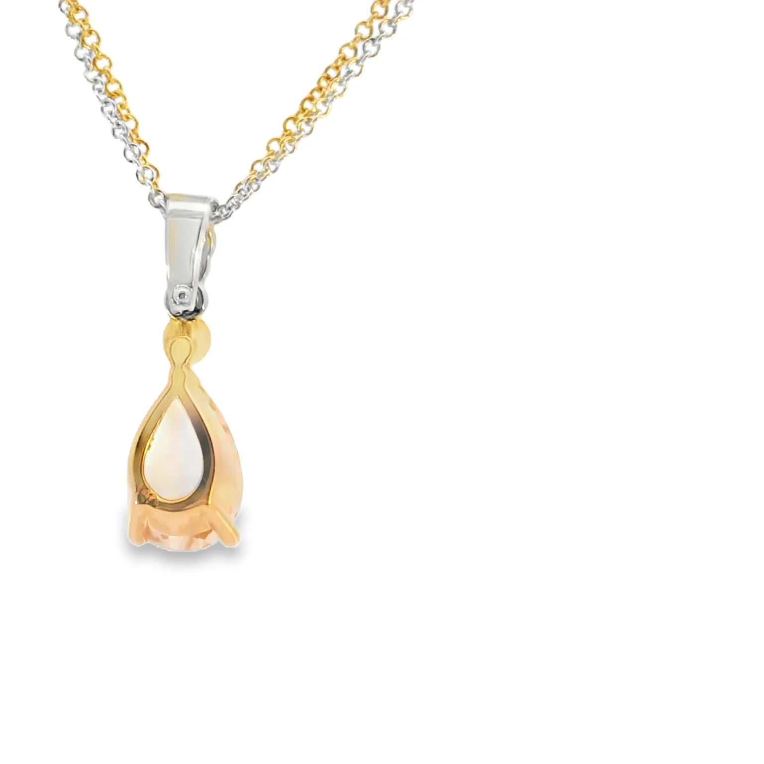 Morganite and Diamond Pendant - Image 3