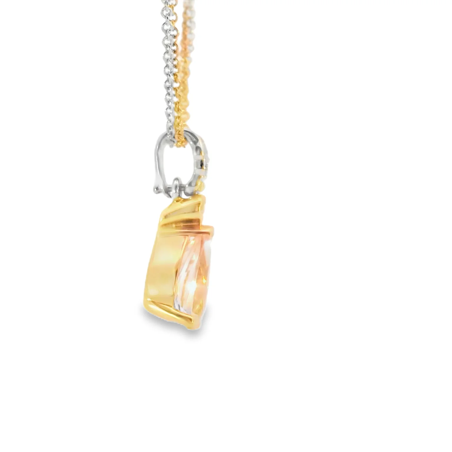 Morganite and Diamond Pendant - Image 4