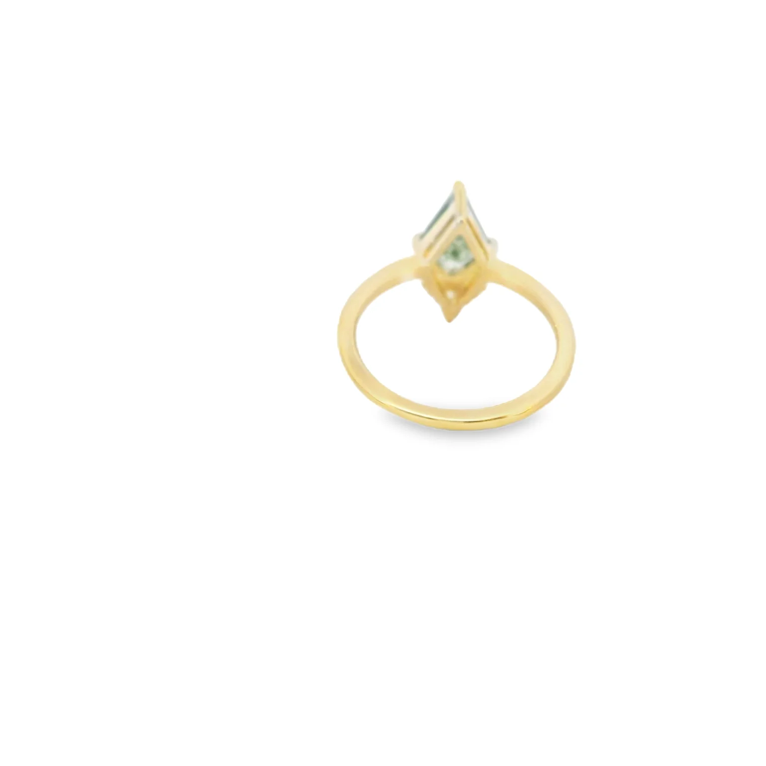 Moss Agate Ring with Diamond Accent - Image 3
