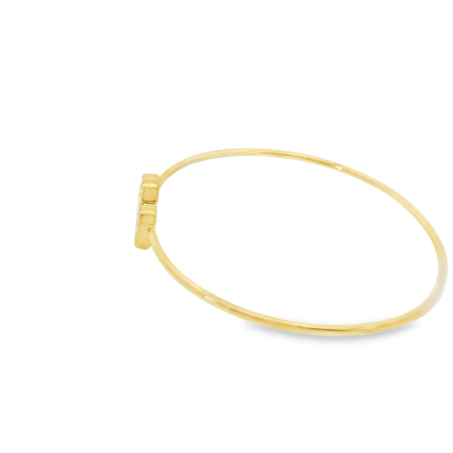 Mother of Pearl Clover Bangle - Image 2