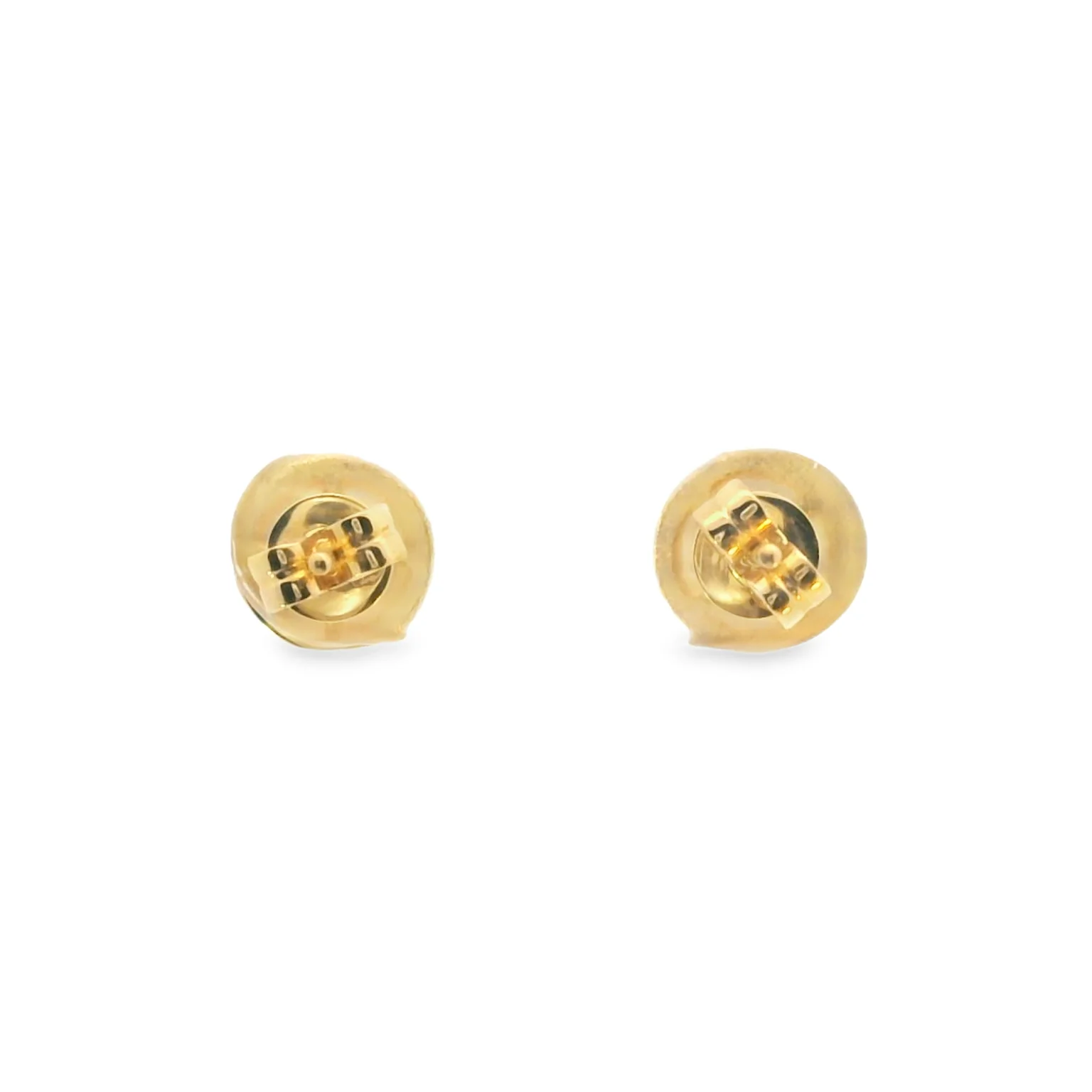 Mother Of Pearls and Diamond Button Earrings - Image 3