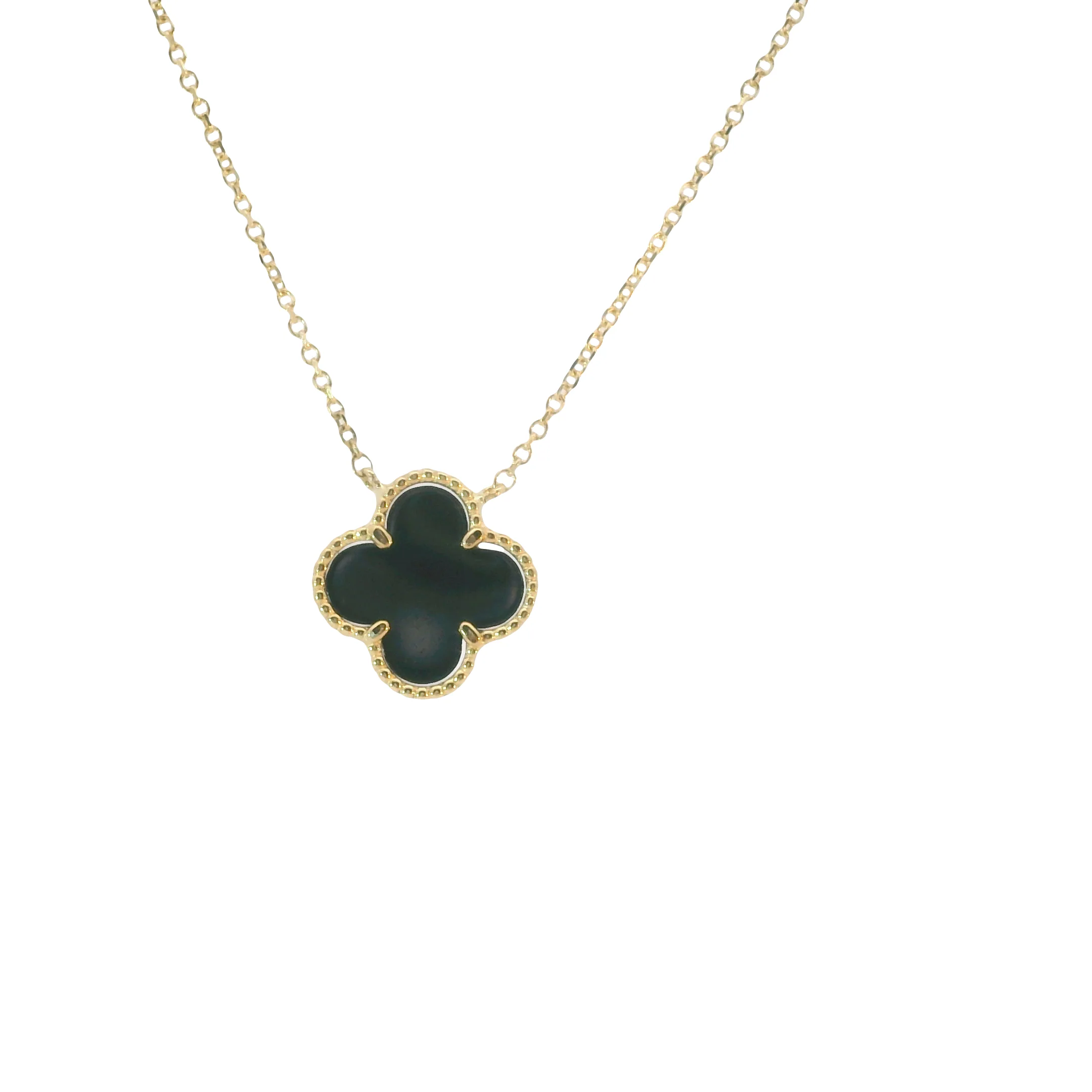 Onyx Clover Pendant - Image 3