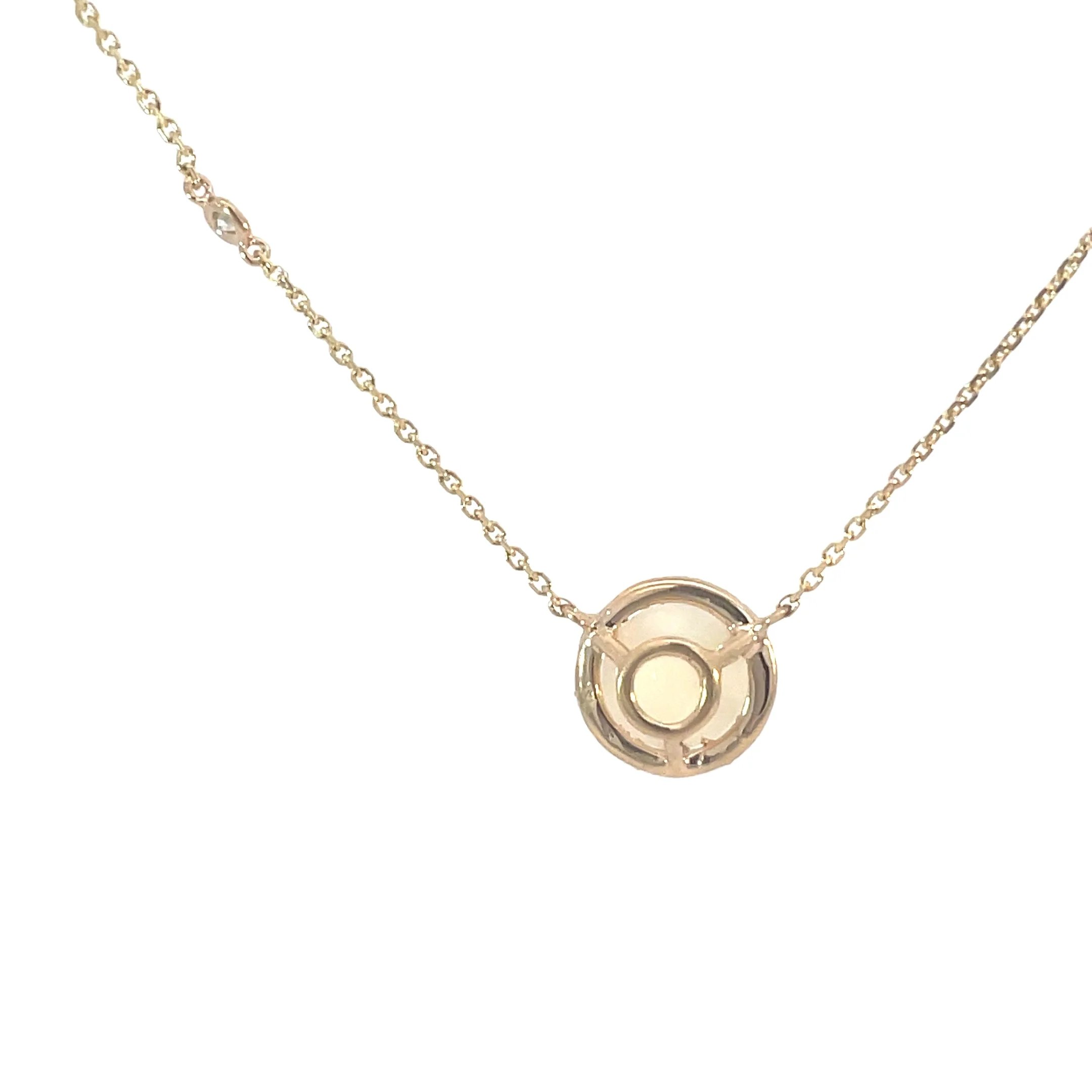 Opal and Diamond Halo Pendant - Image 3