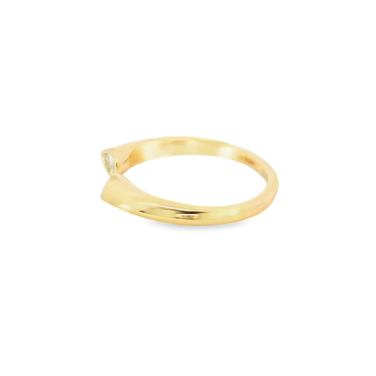 Open Shank Inlay Diamond Ring - Image 2