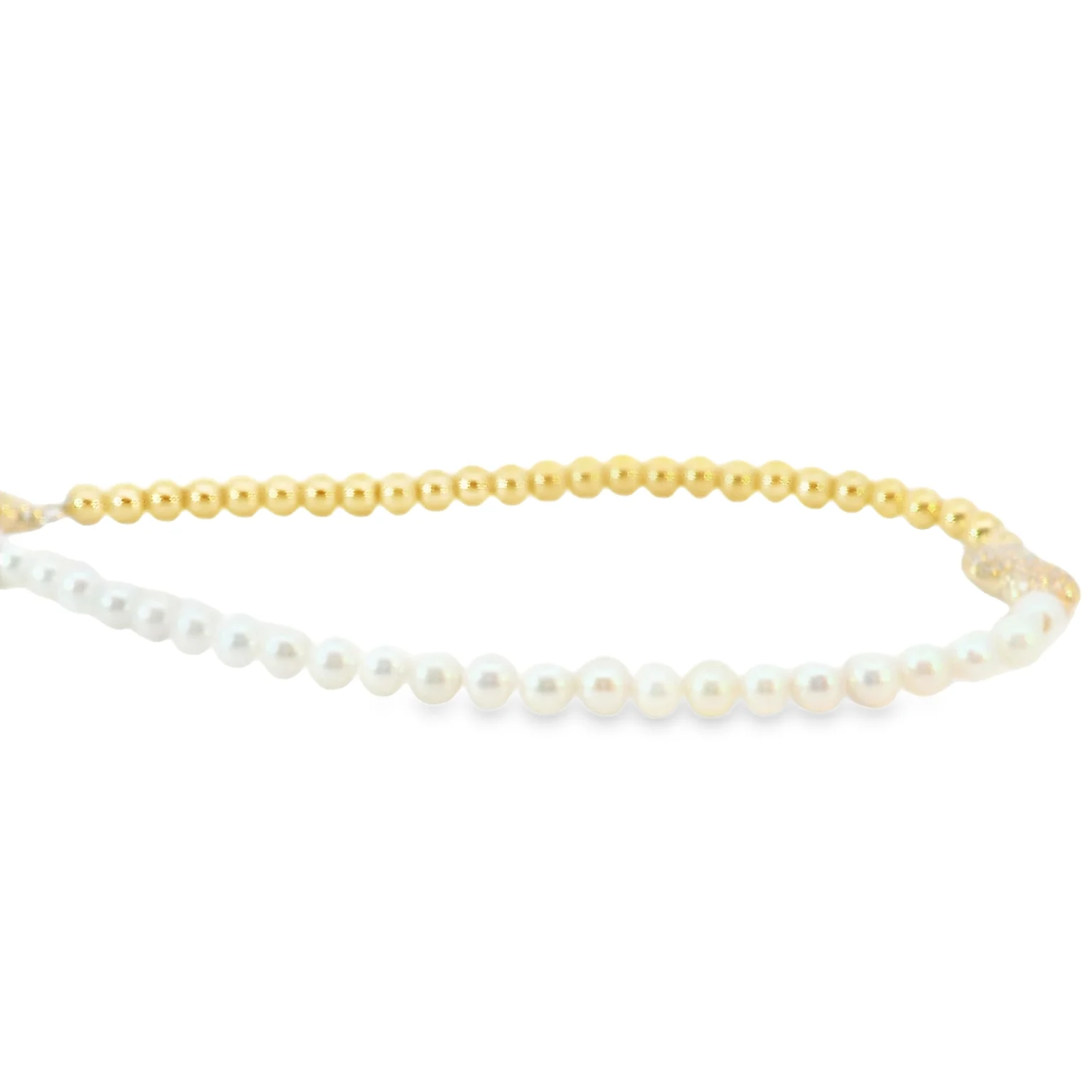 Pearl and Diamond Beaded Bracelet - Image 2