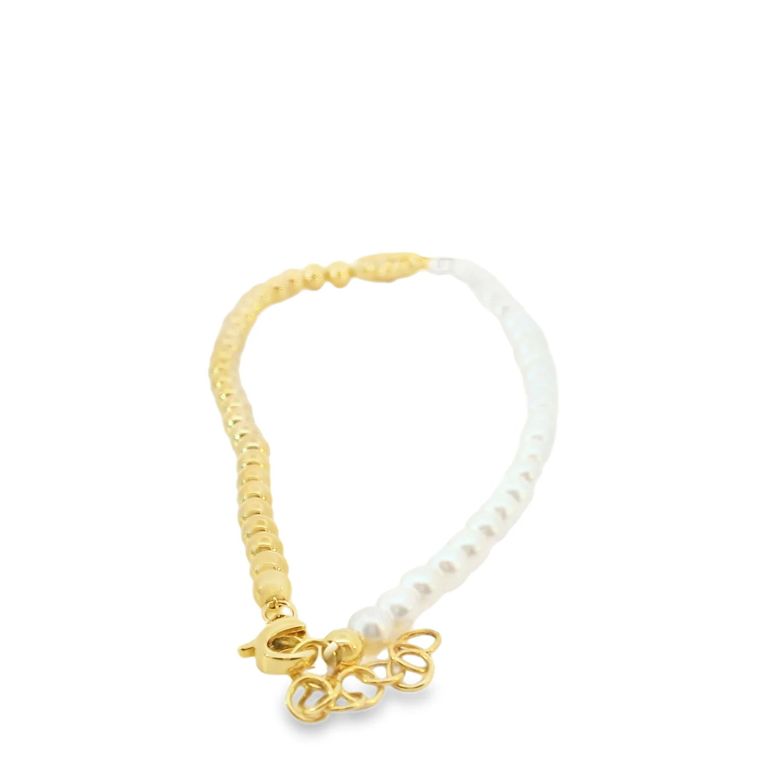Pearl and Diamond Beaded Bracelet - Image 4