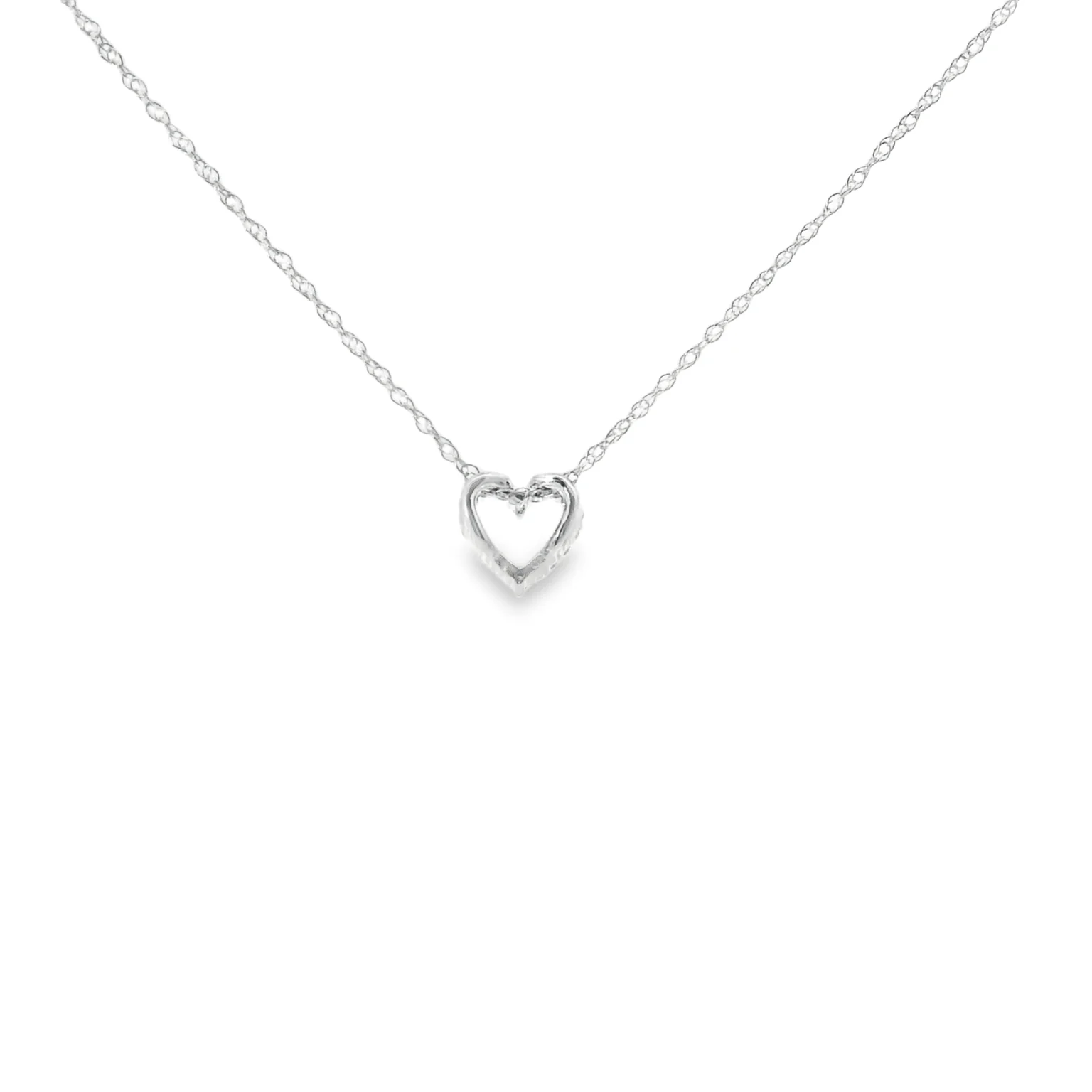 Petite Diamond Heart Pendant - Image 3
