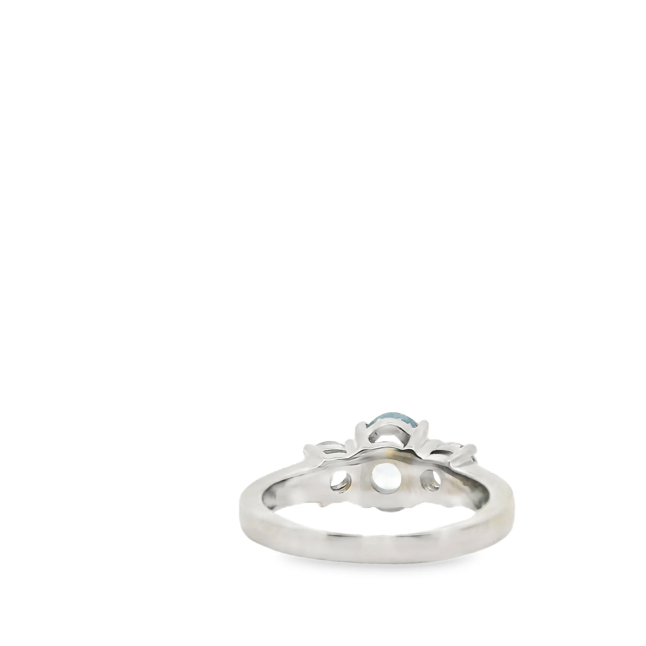 Plat Aquamarine & Diamond Ring - Image 4