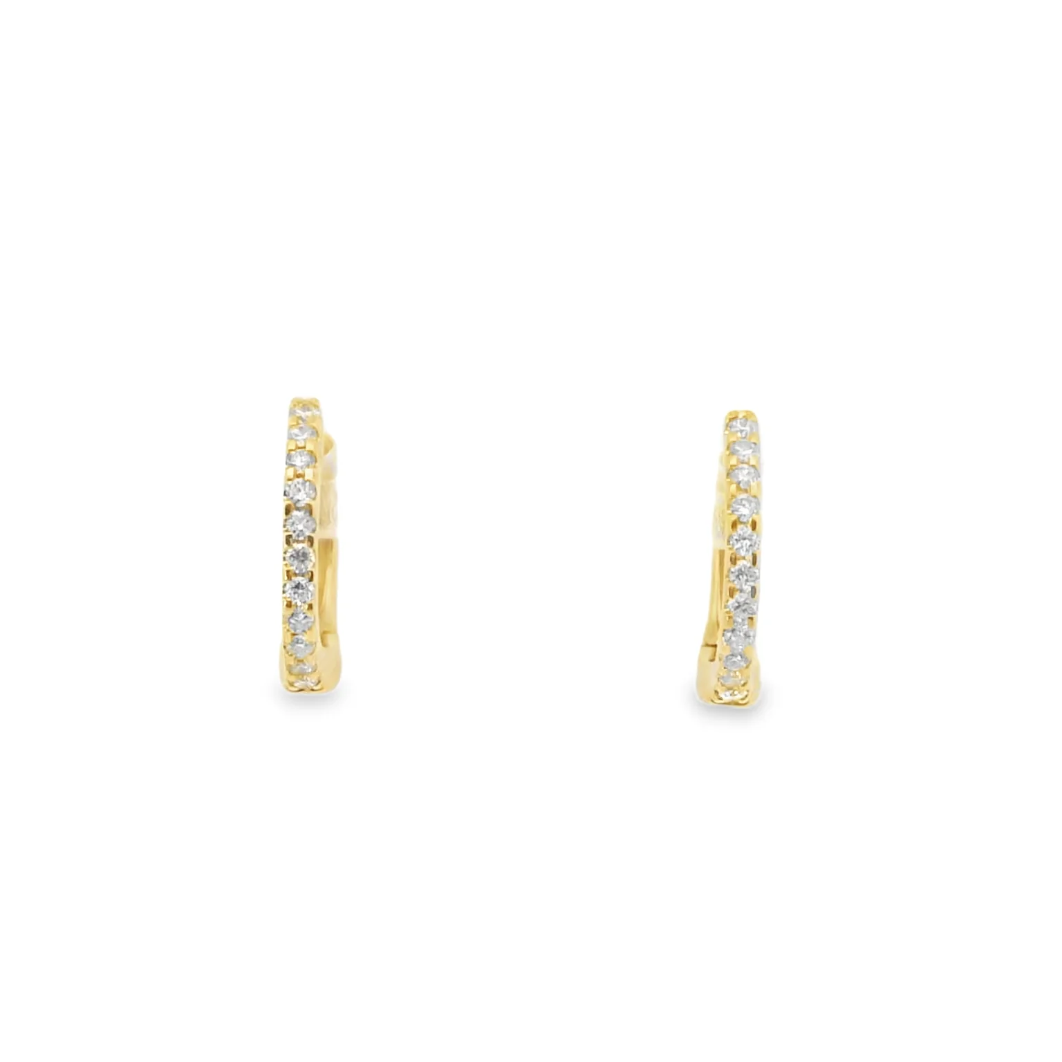 Reversible Diamond Pave Huggies - Image 2