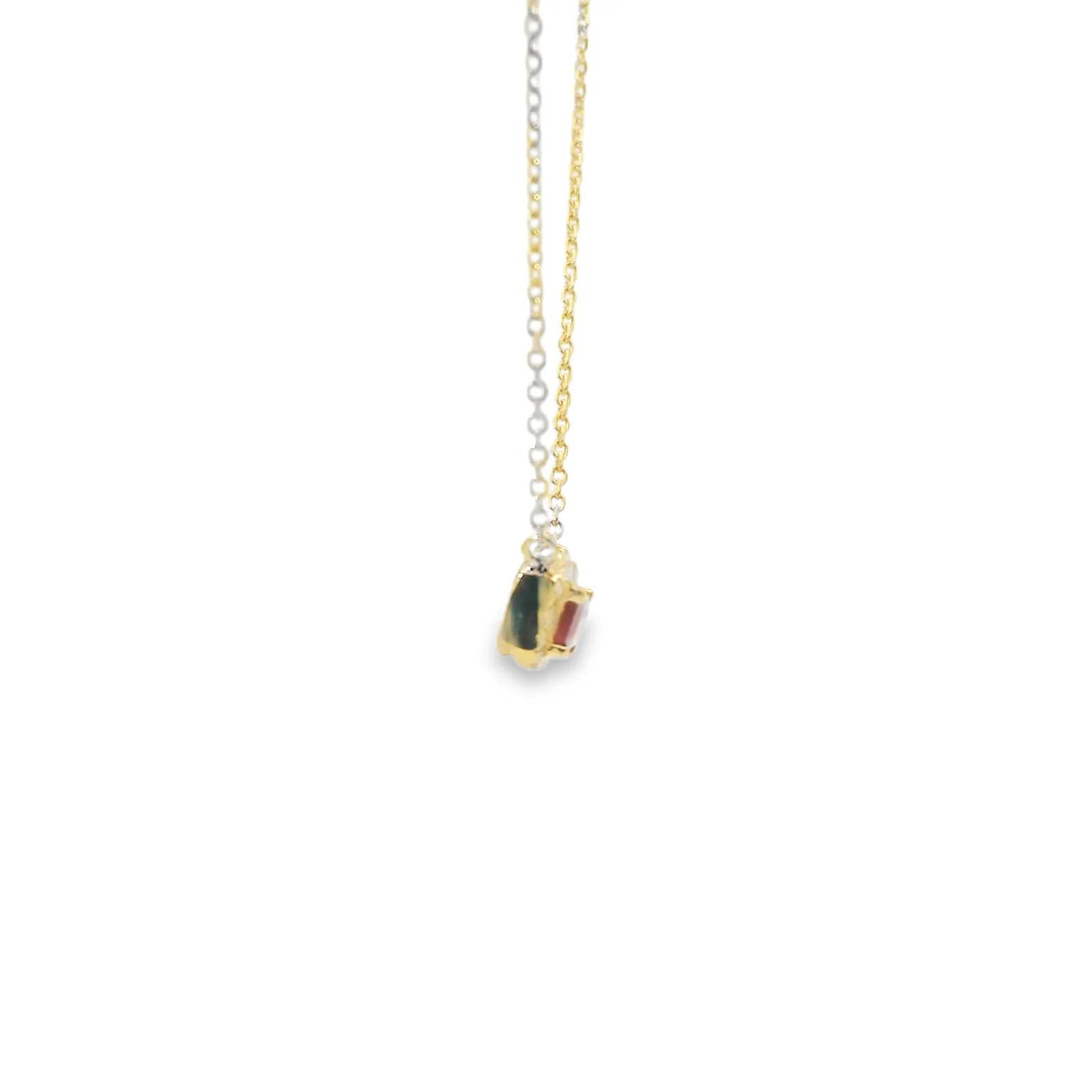 Ruby and Diamond Halo Pendant - Image 4