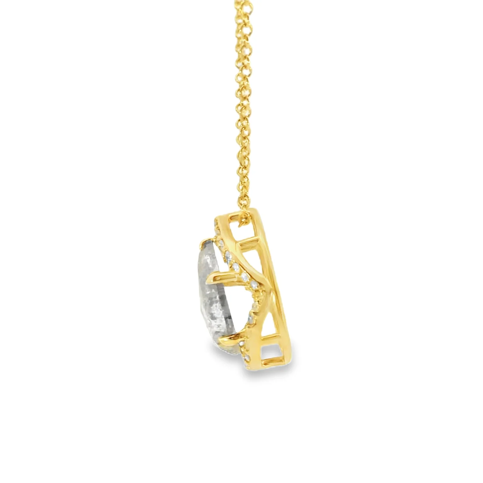 Salt and Pepper Diamond Pendant - Image 2