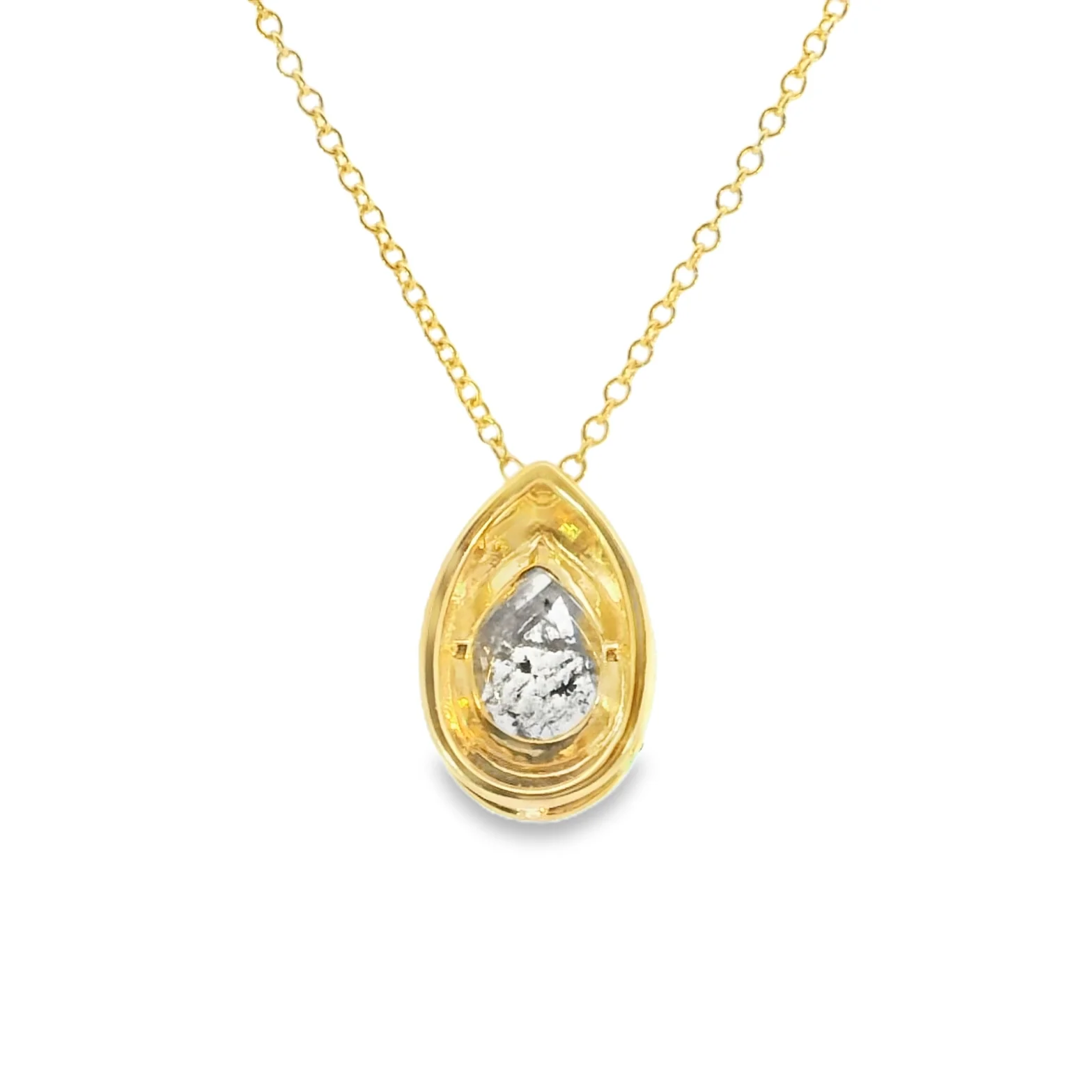 Salt and Pepper Diamond Pendant - Image 3