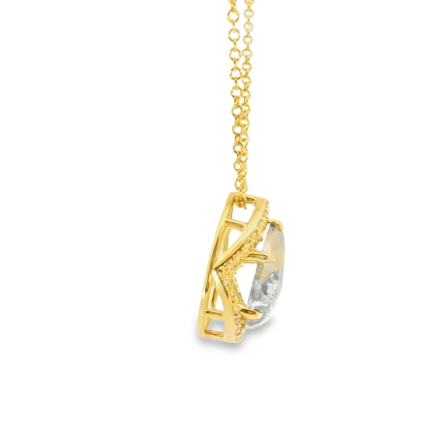 Salt and Pepper Diamond Pendant - Image 4