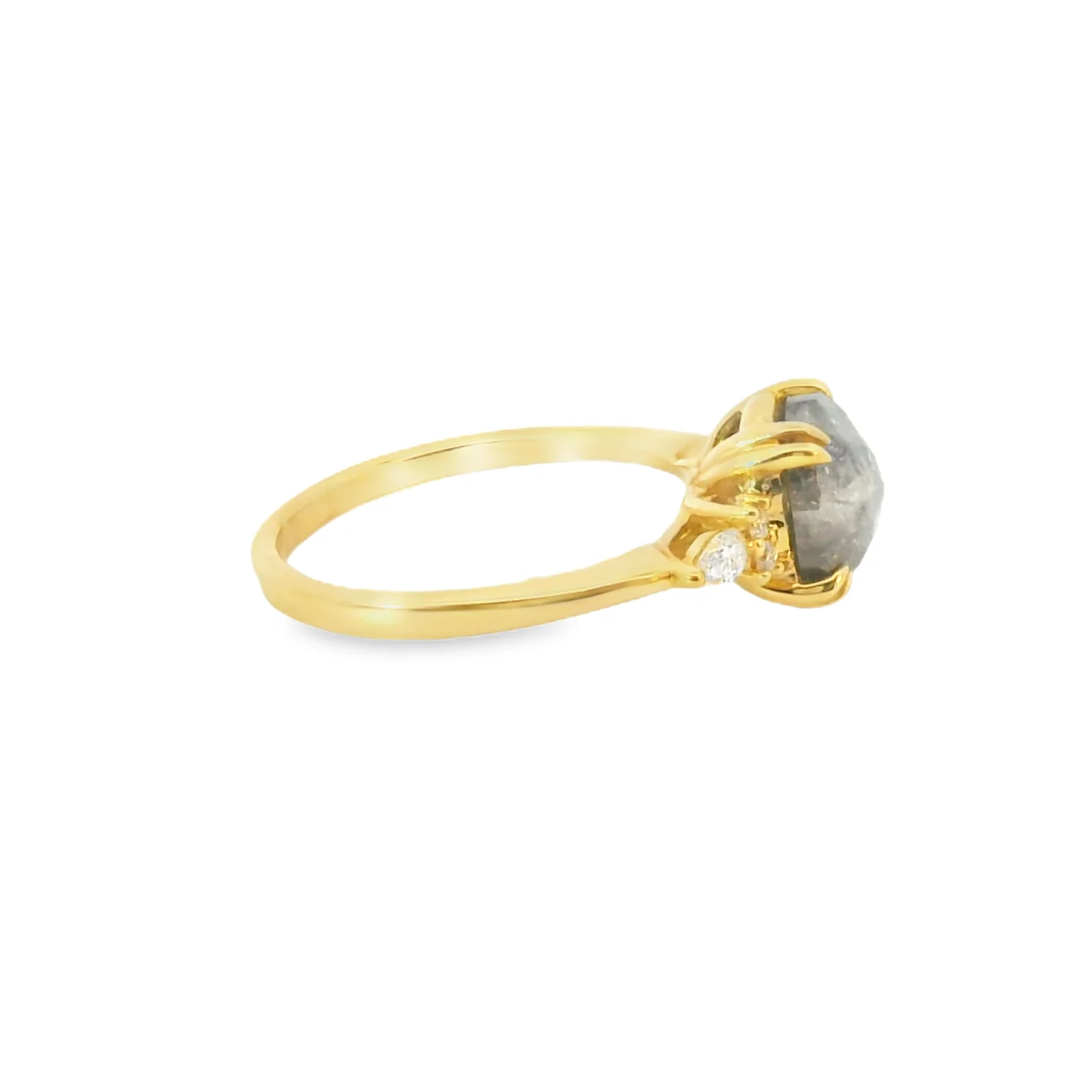 Salt and Pepper Diamond Ring - Image 2