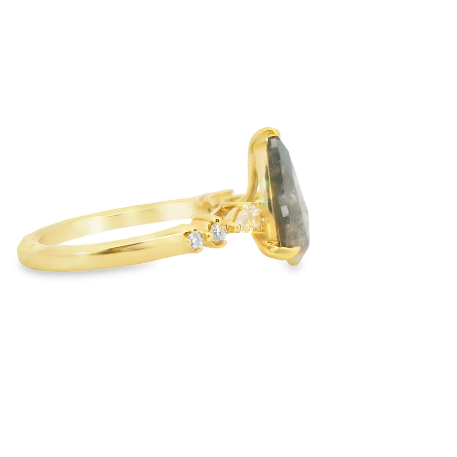 Salt and Pepper Diamond Ring - Image 4