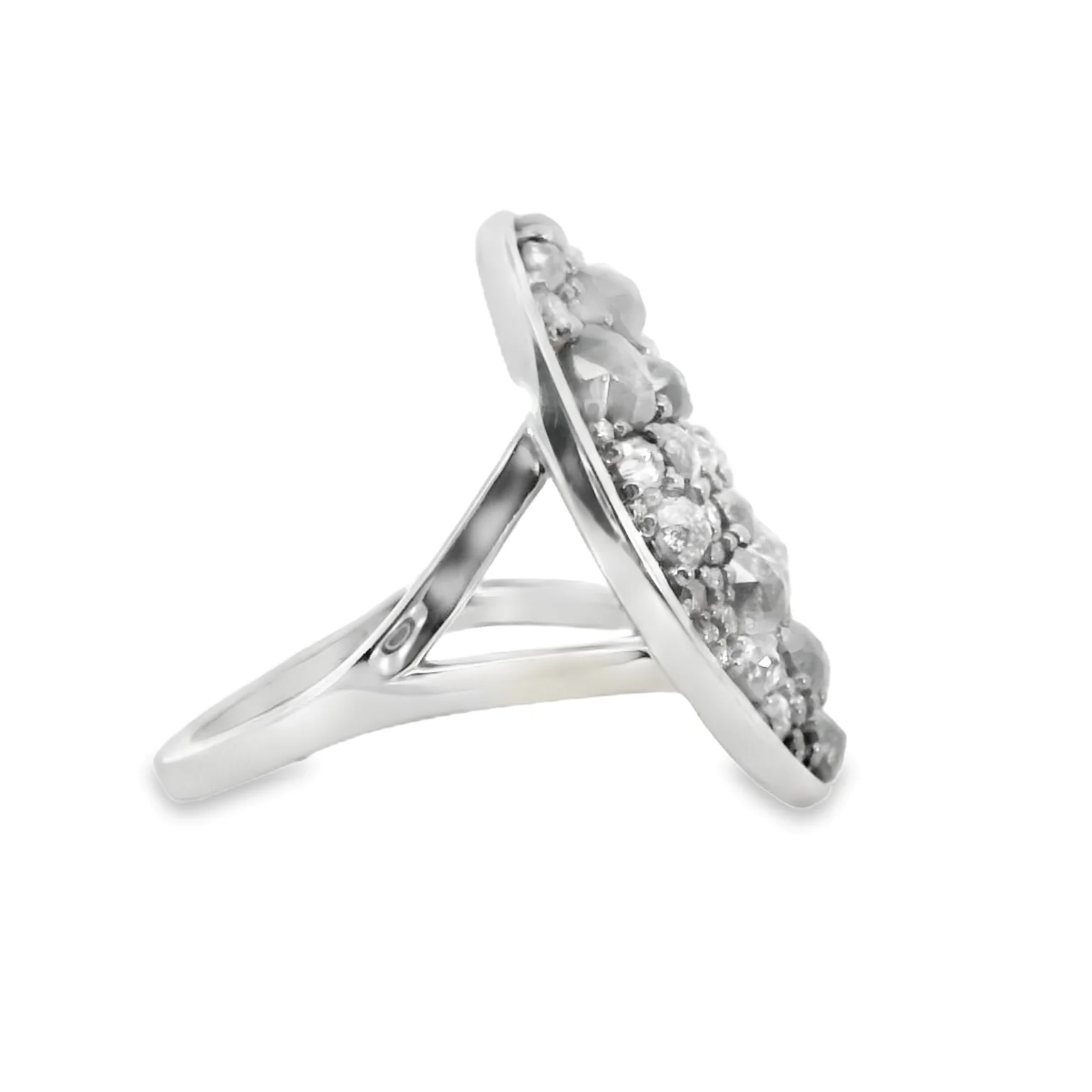 Salt and Pepper Diamond Scatter Ring - Image 4