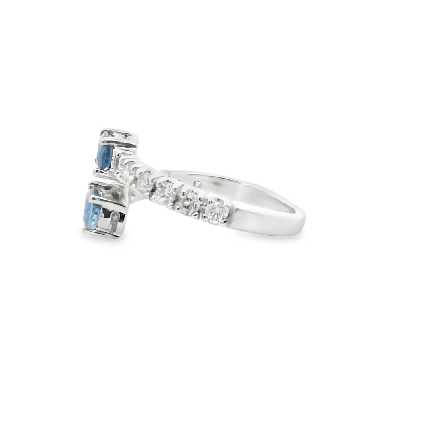 Sapphire and Diamond Bypass Ring - Image 4