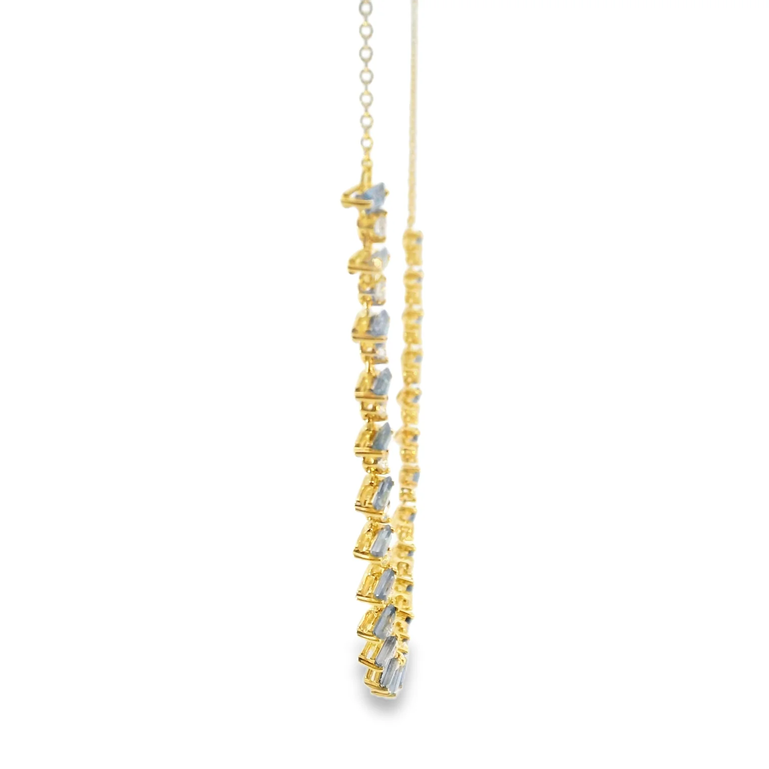 Sapphire and Diamond Tennis Necklace - Image 2