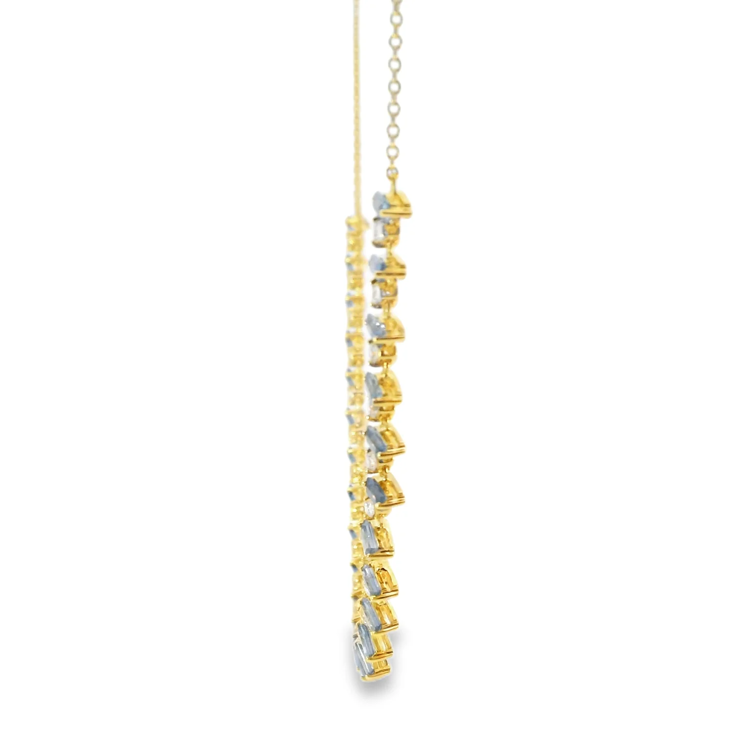 Sapphire and Diamond Tennis Necklace - Image 3
