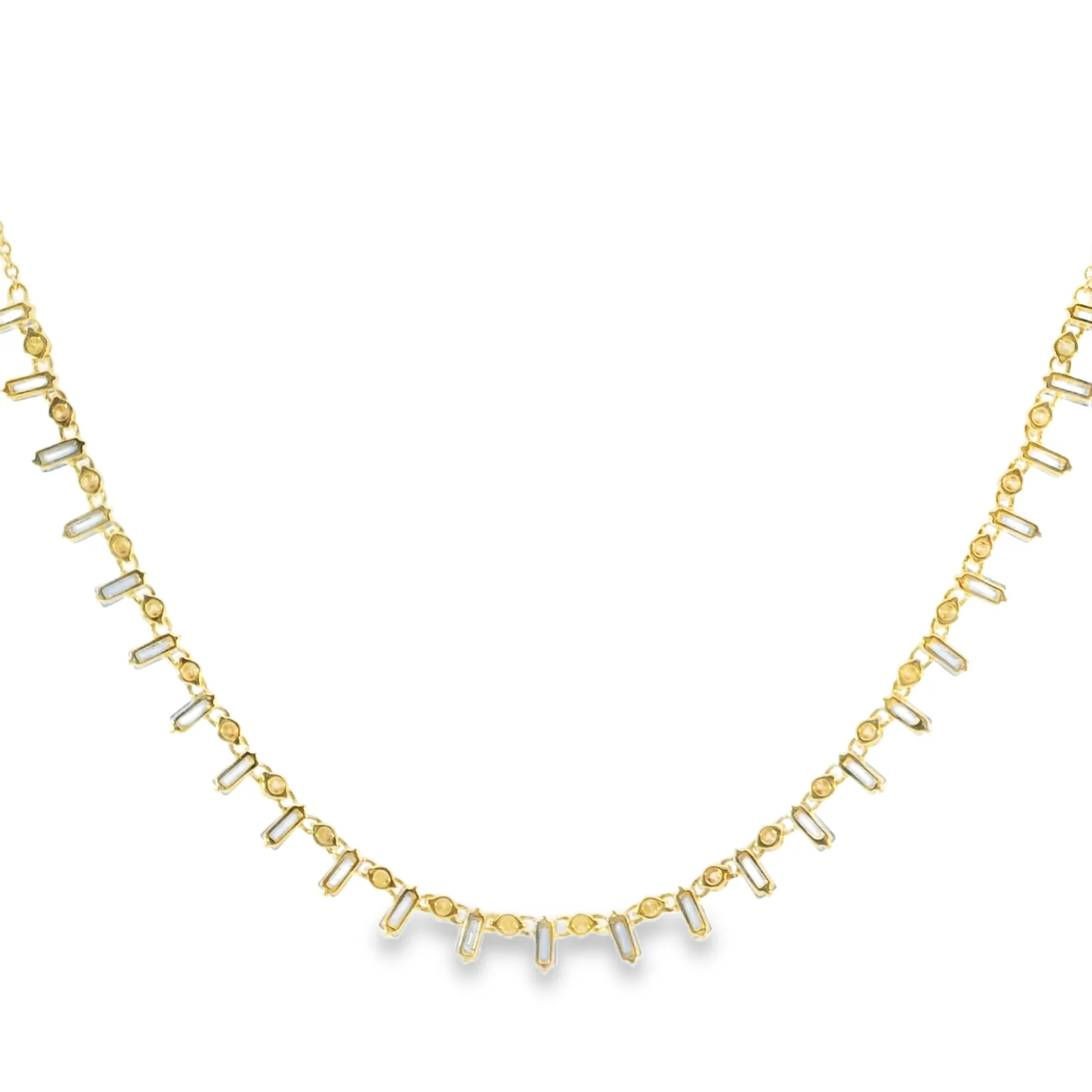 Sapphire and Diamond Tennis Necklace - Image 4