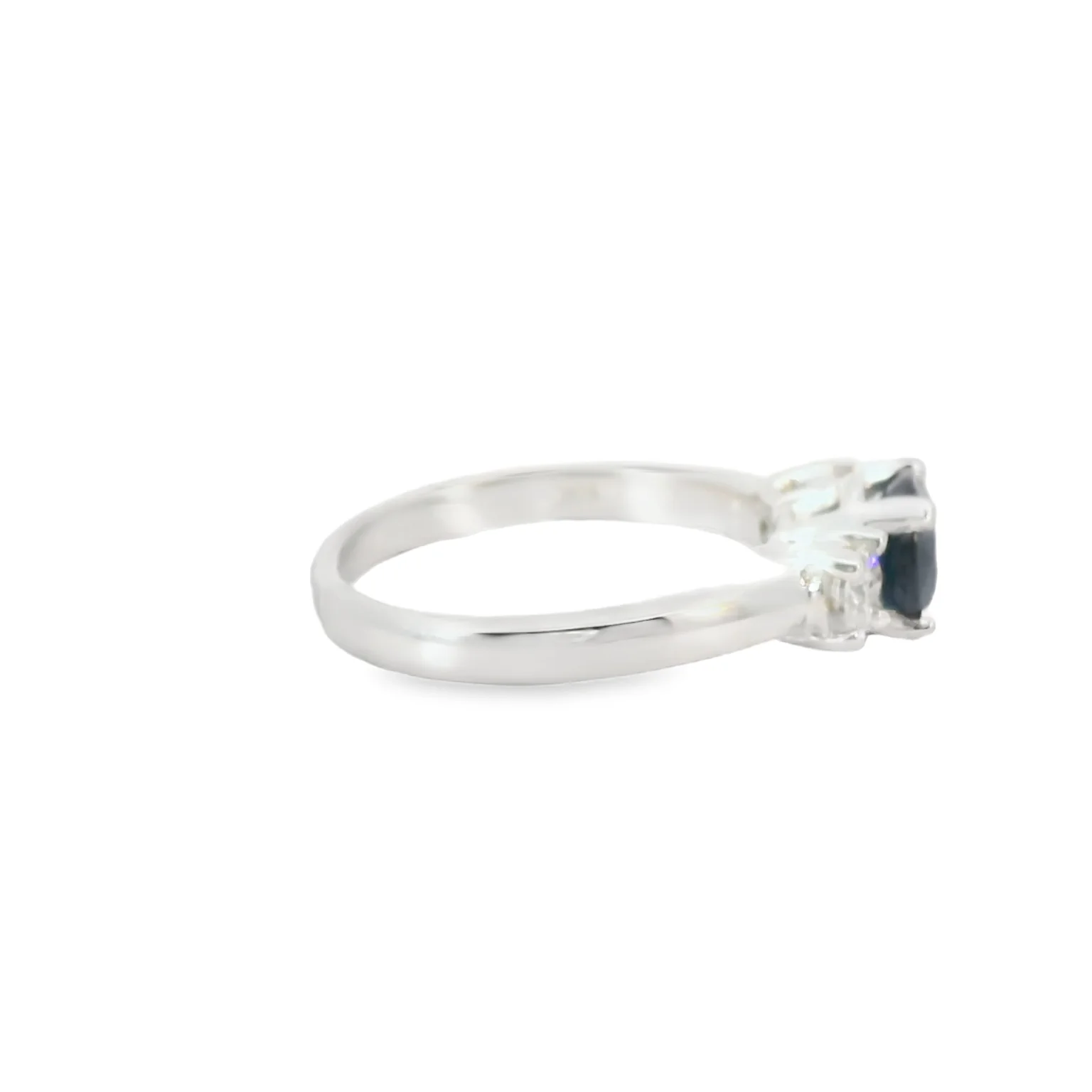 Sapphire and Diamond Three Stone Ring - Image 4