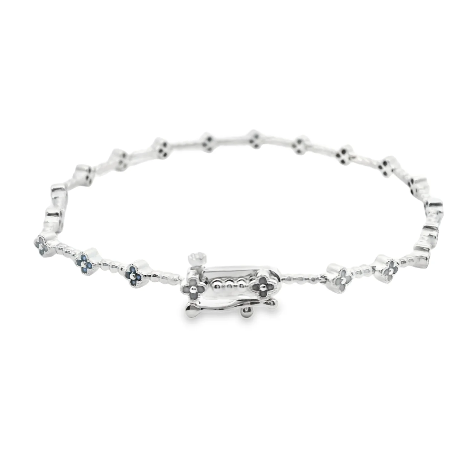 Sapphire Clover Bracelet - Image 3