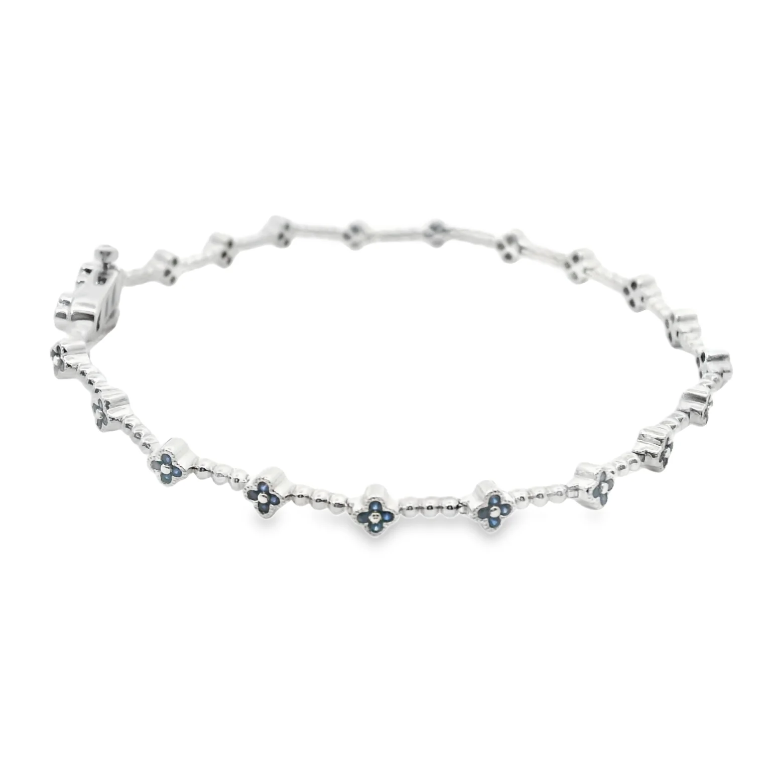 Sapphire Clover Bracelet - Image 4