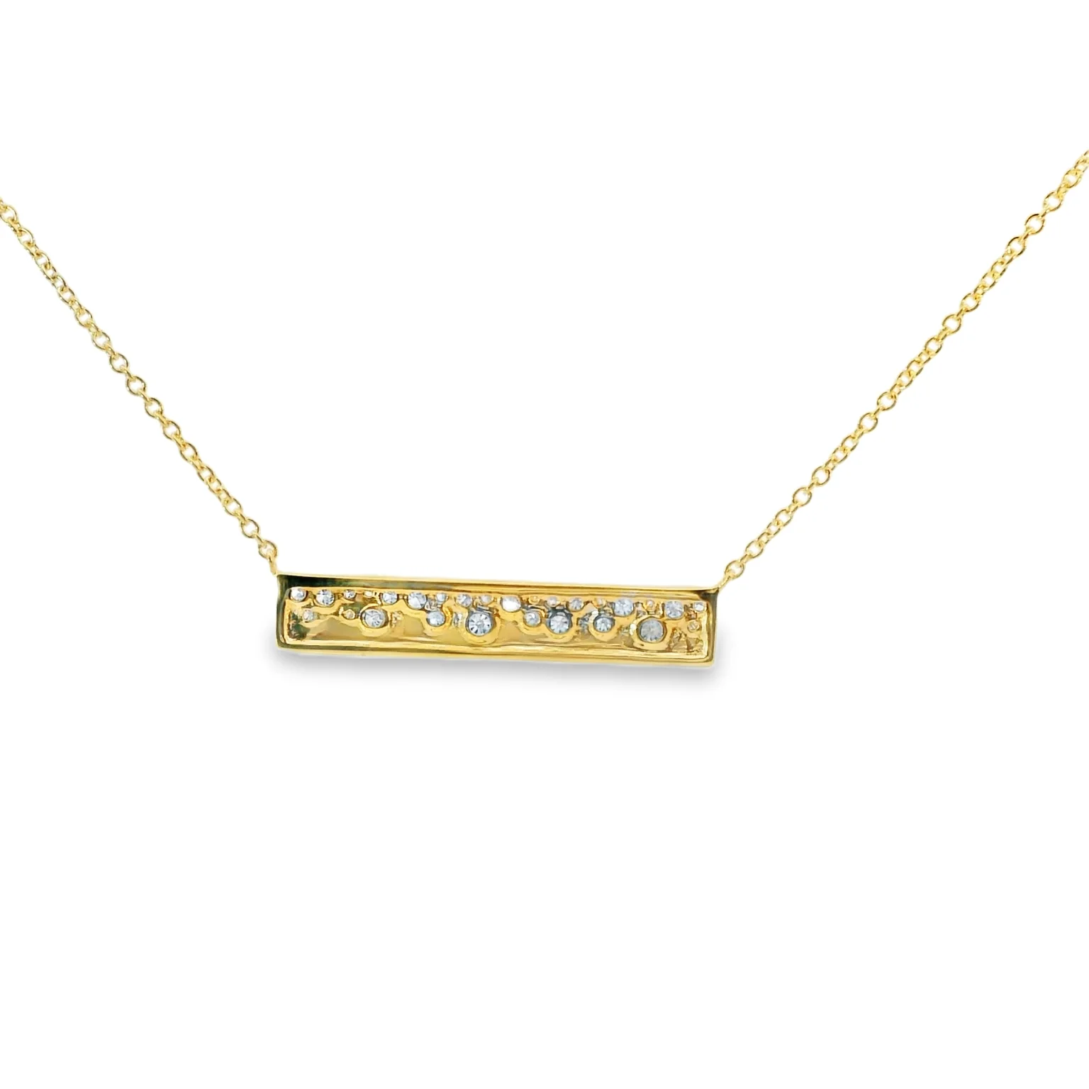 Scatter Diamond Bar Pendant - Image 3