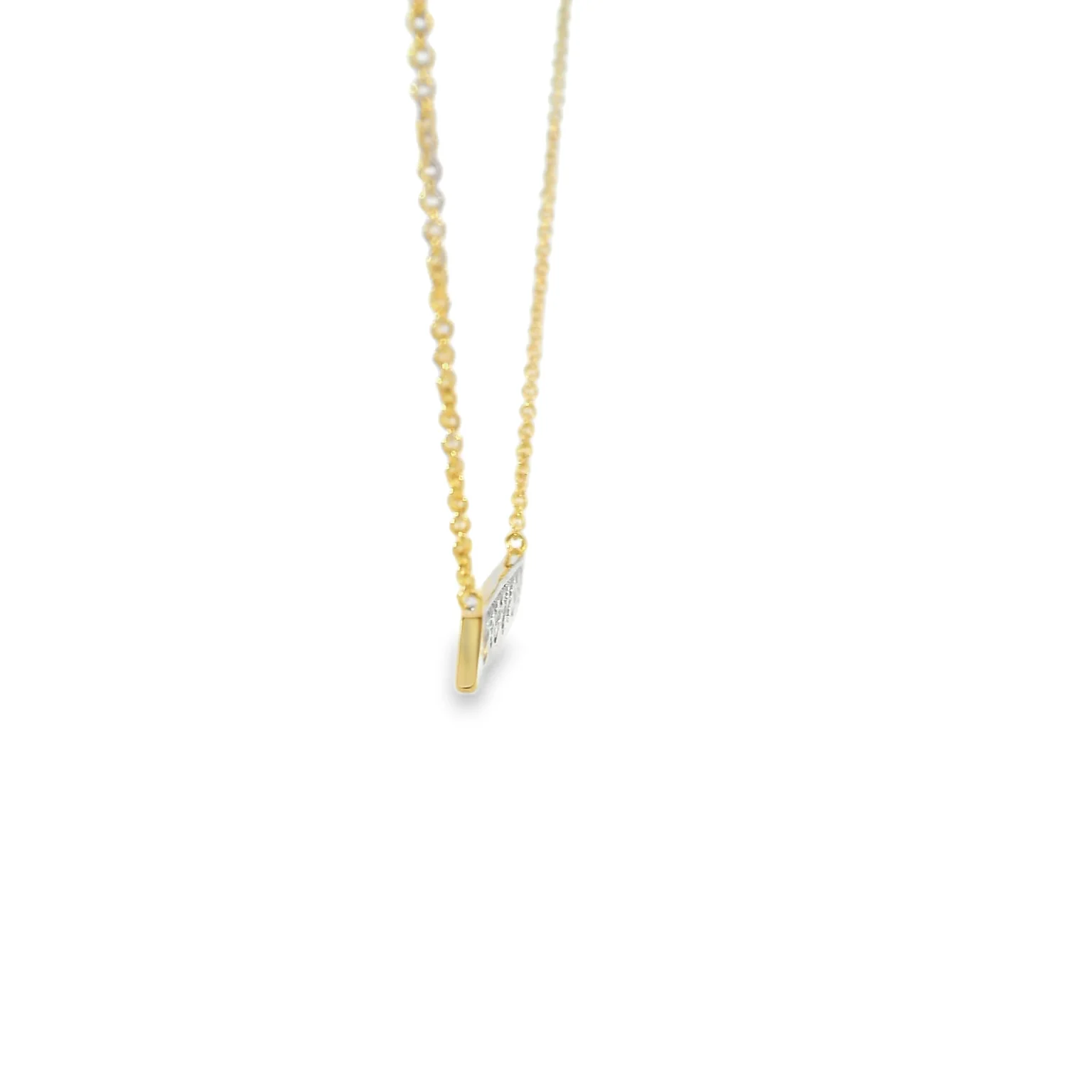 Scatter Diamond Bar Pendant - Image 4