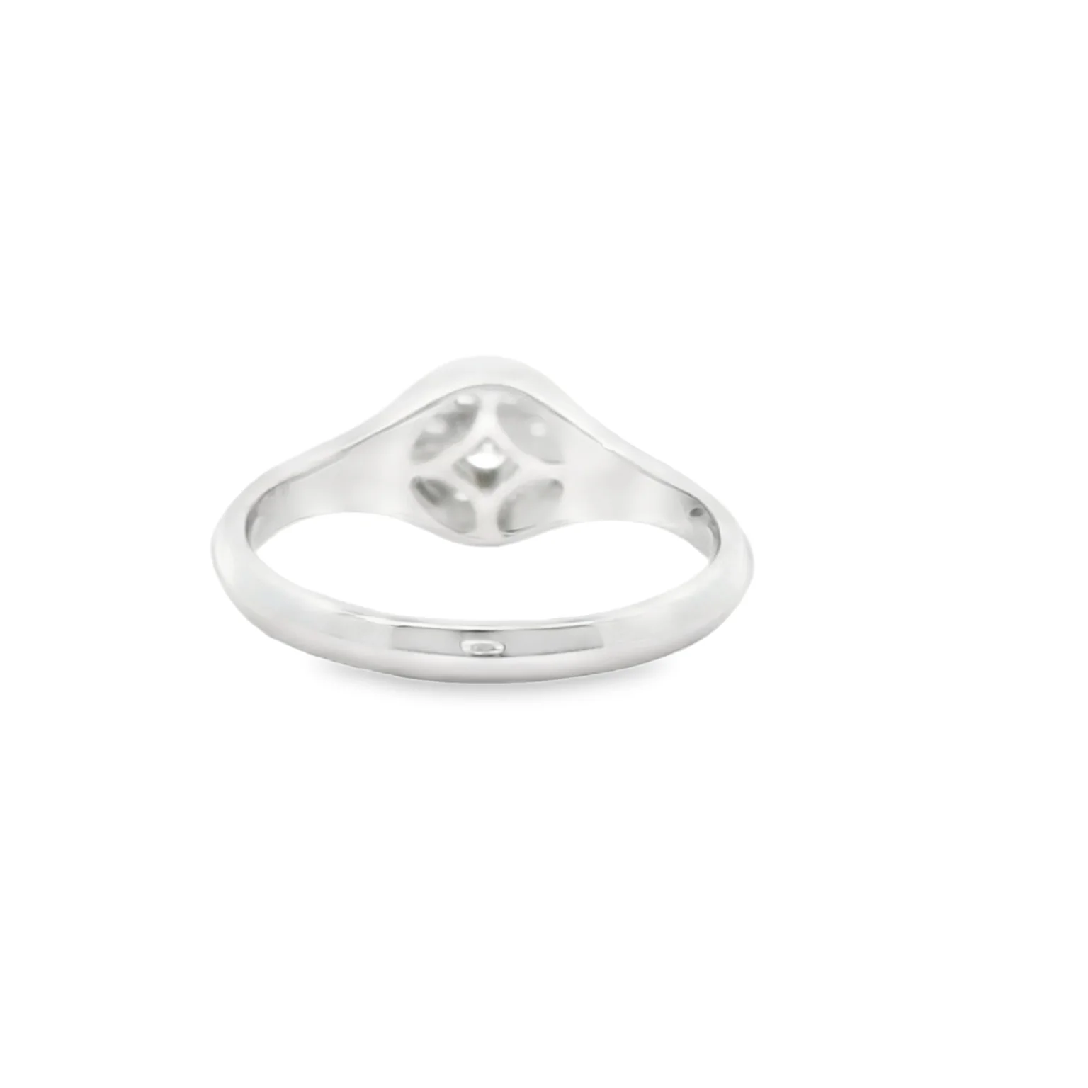 Signet Diamond Cluster Ring - Image 3