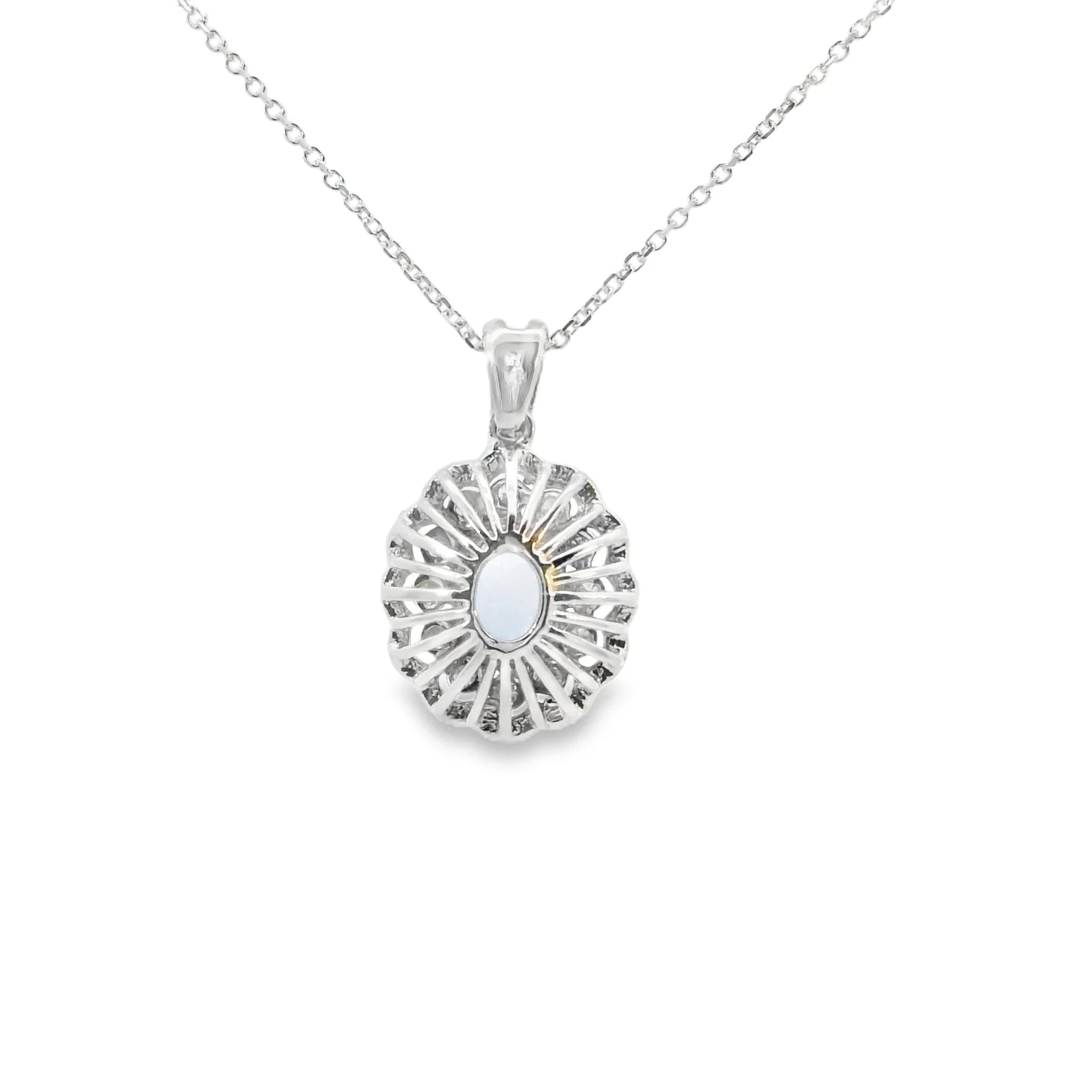 Tanzanite and Diamond Double Halo Pendant - Image 3