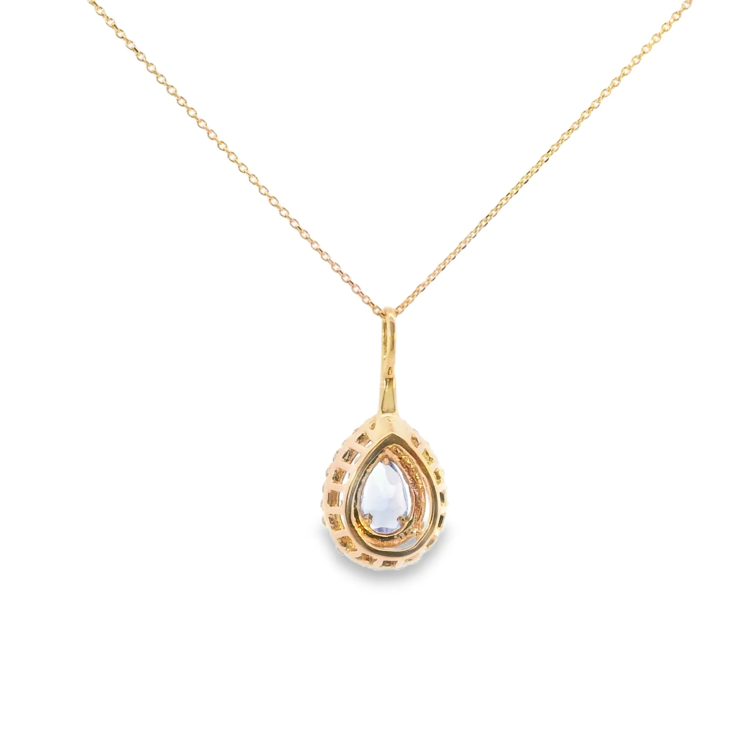 Tanzanite Double Halo Pendant - Image 3