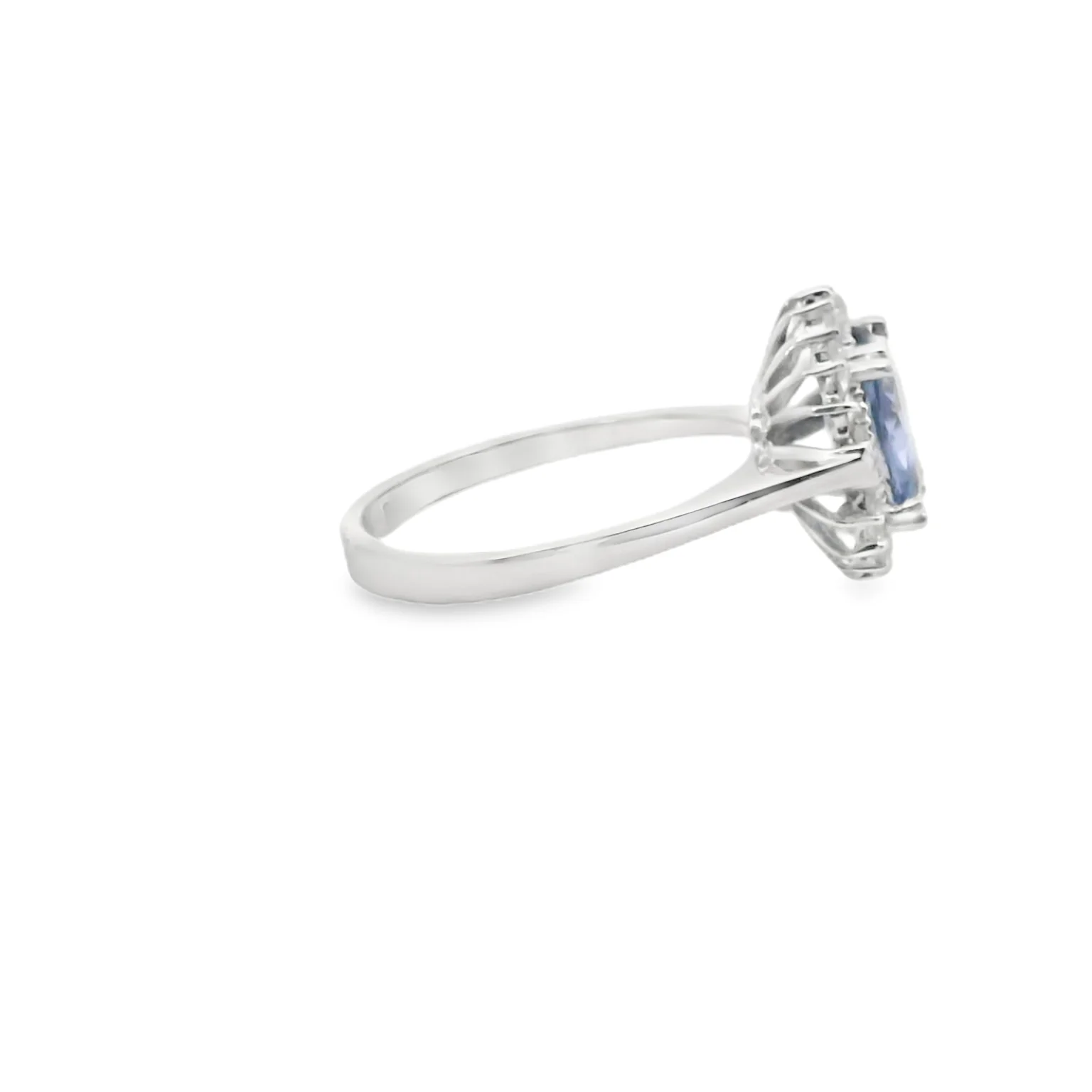 Tanzanite Ring with Diamond Halo - Image 4