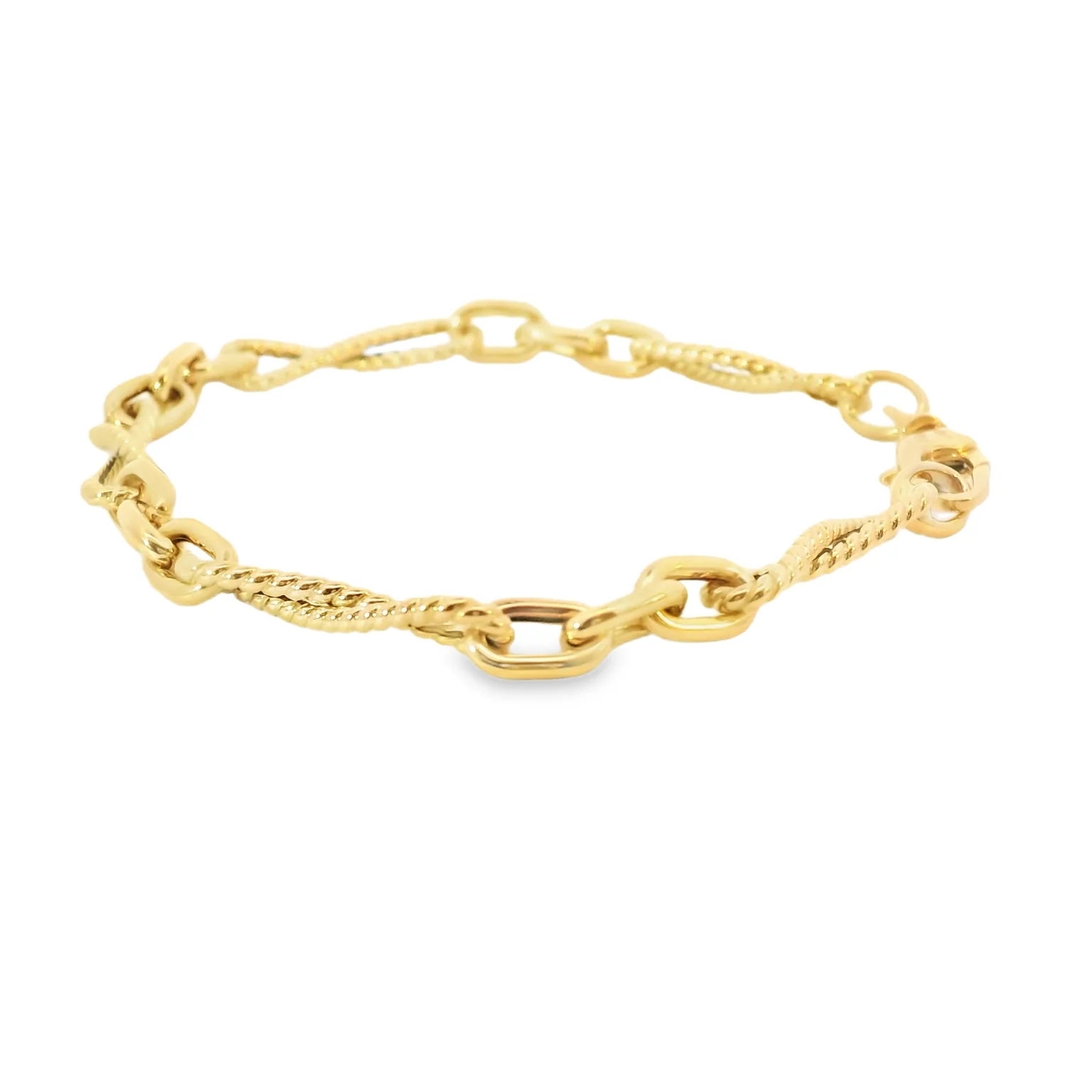 Twisted Infinity Figaro Link Bracelet - Image 2