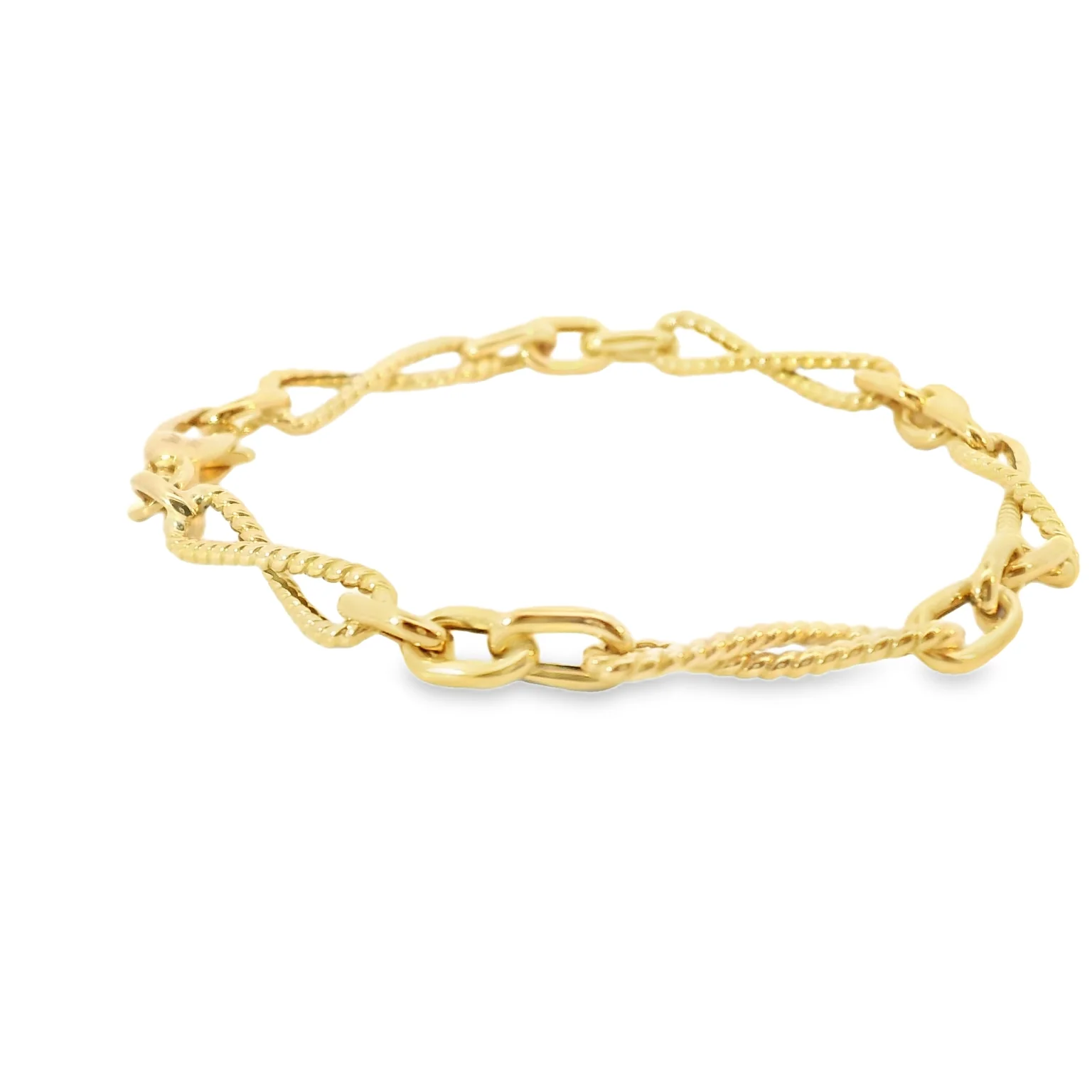 Twisted Infinity Figaro Link Bracelet - Image 3