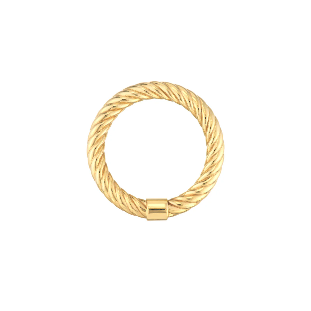 Twisted Rope Tube Ring - Image 2