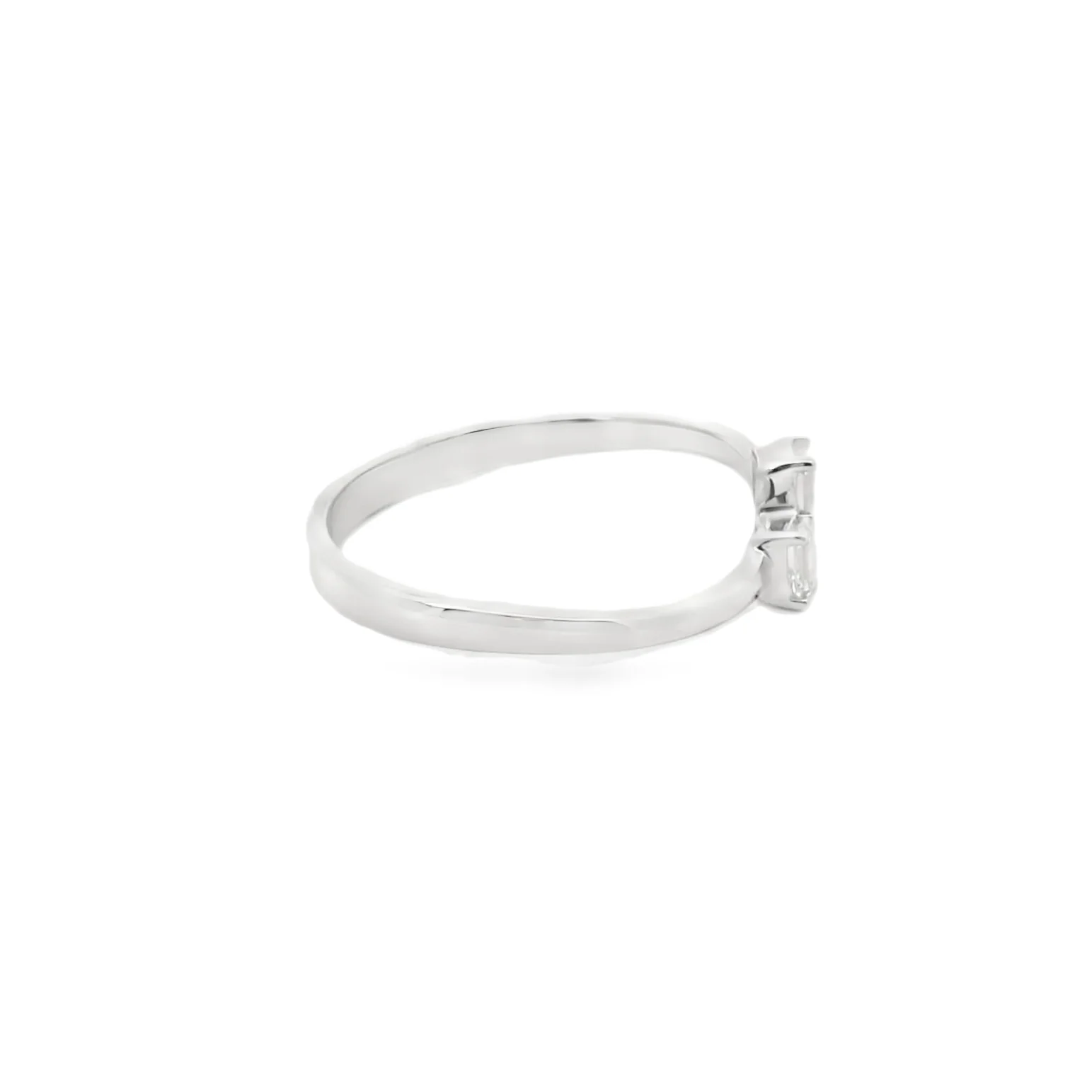 Two Stone Wave Ring - Image 2
